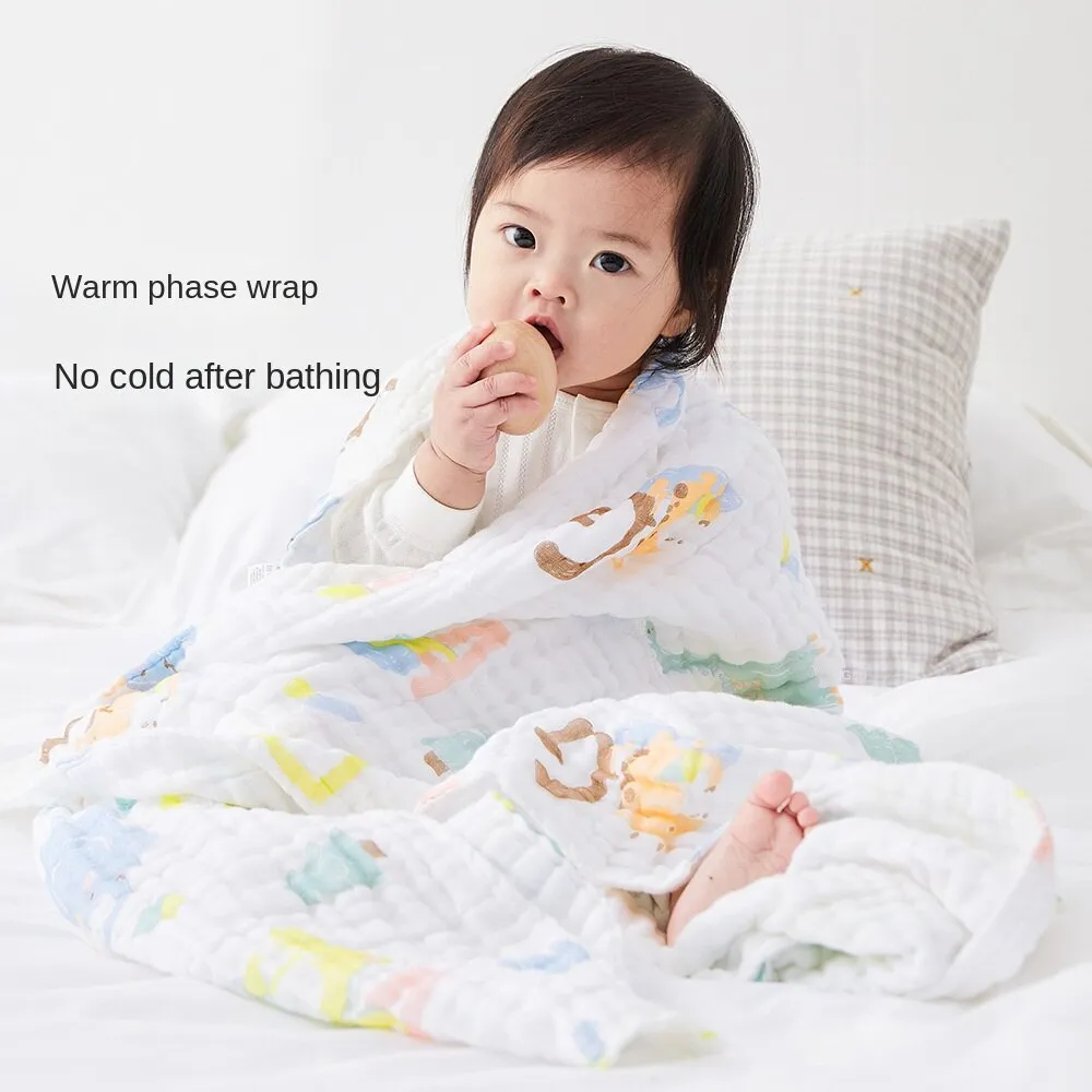 105*105cm born Bath Towel Cotton Gauze Blanket Quilt Absorbent Children's Bath Towel