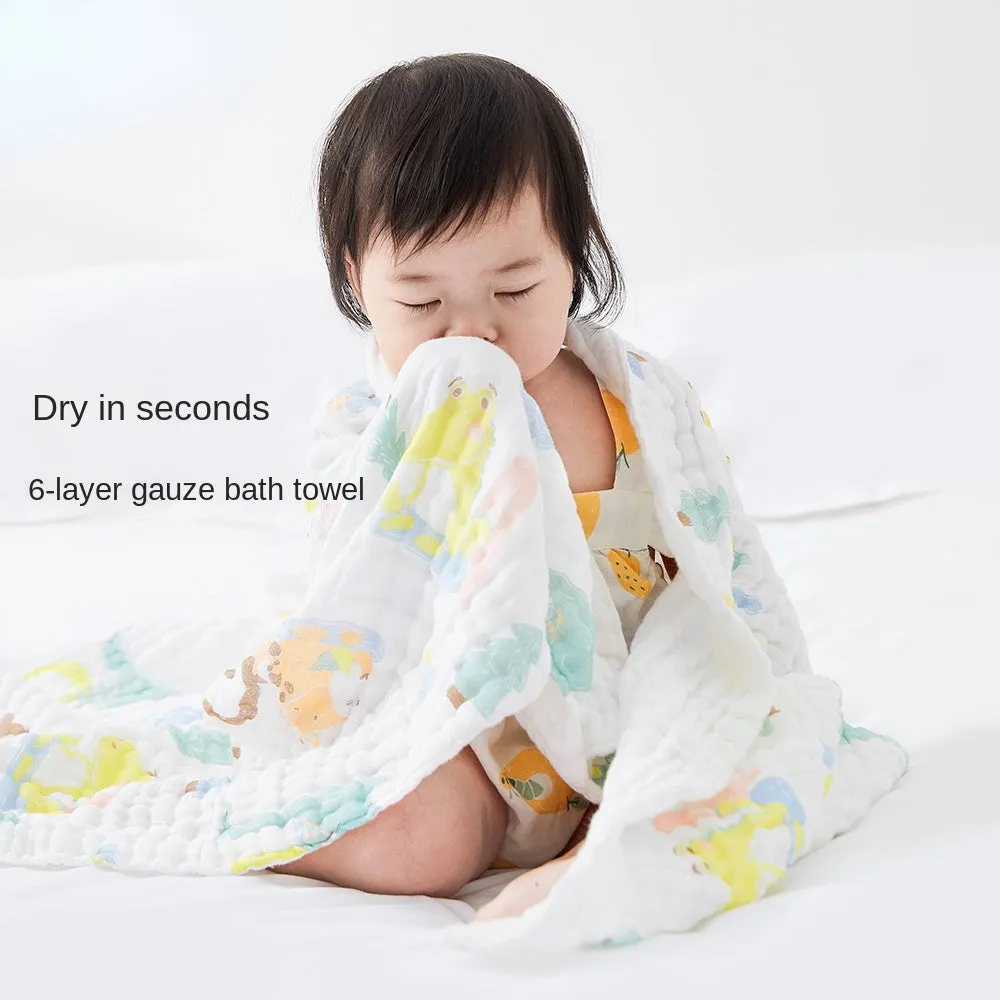 105*105cm born Bath Towel Cotton Gauze Blanket Quilt Absorbent Children's Bath Towel