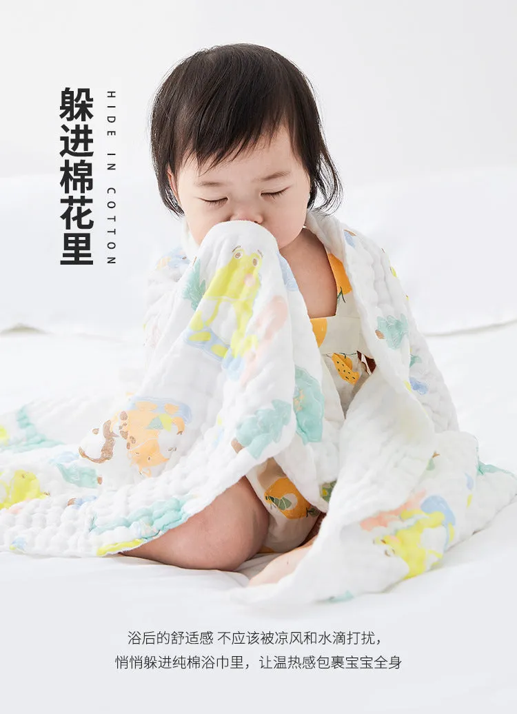 105*105cm born Bath Towel Cotton Gauze Blanket Quilt Absorbent Children's Bath Towel