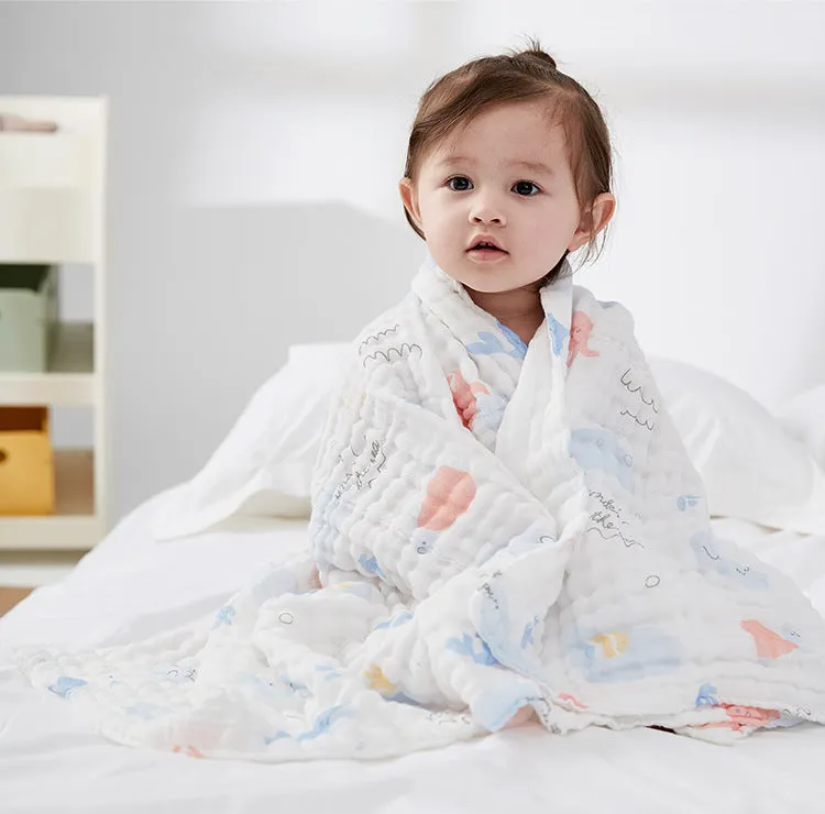 105*105cm born Bath Towel Cotton Gauze Blanket Quilt Absorbent Children's Bath Towel