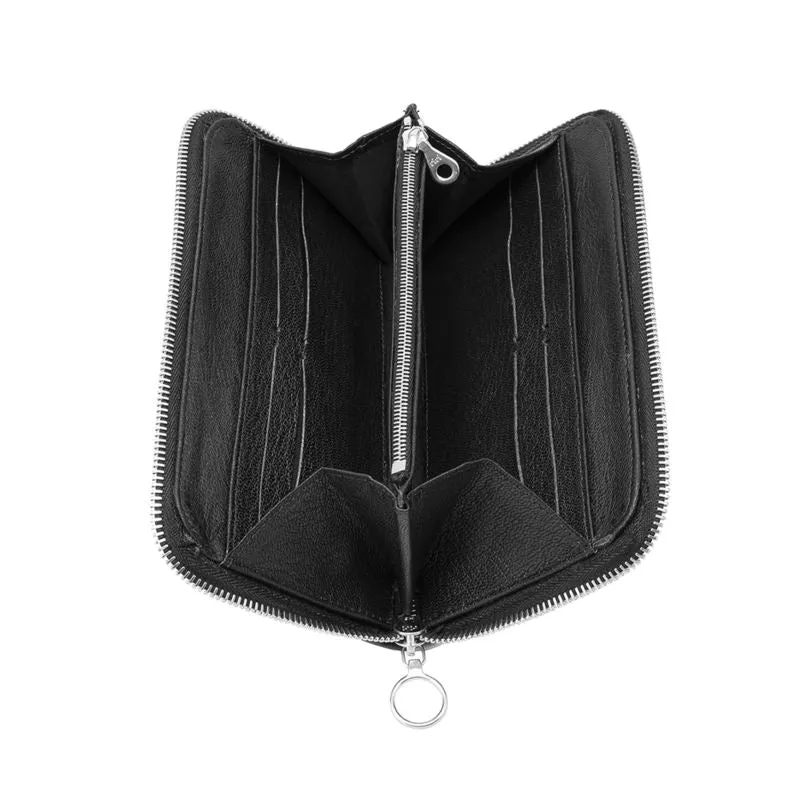 #173 leather zip purse LDCC green, and black print Limited addition