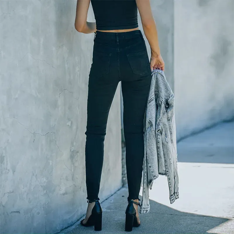 2024 Spring Color Elastic Pencil Women's Jeans