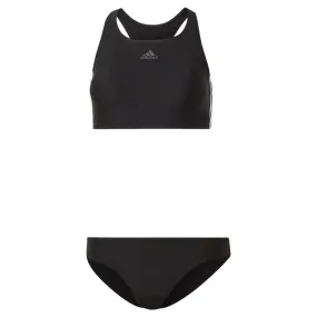 adidas Fitness 2 Piece 3 Stripe Bikini Set - Womens - Black
