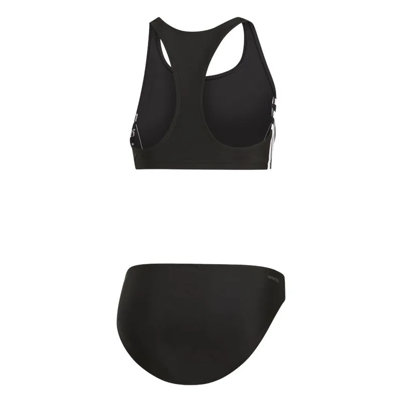 adidas Fitness 2 Piece 3 Stripe Bikini Set - Womens - Black