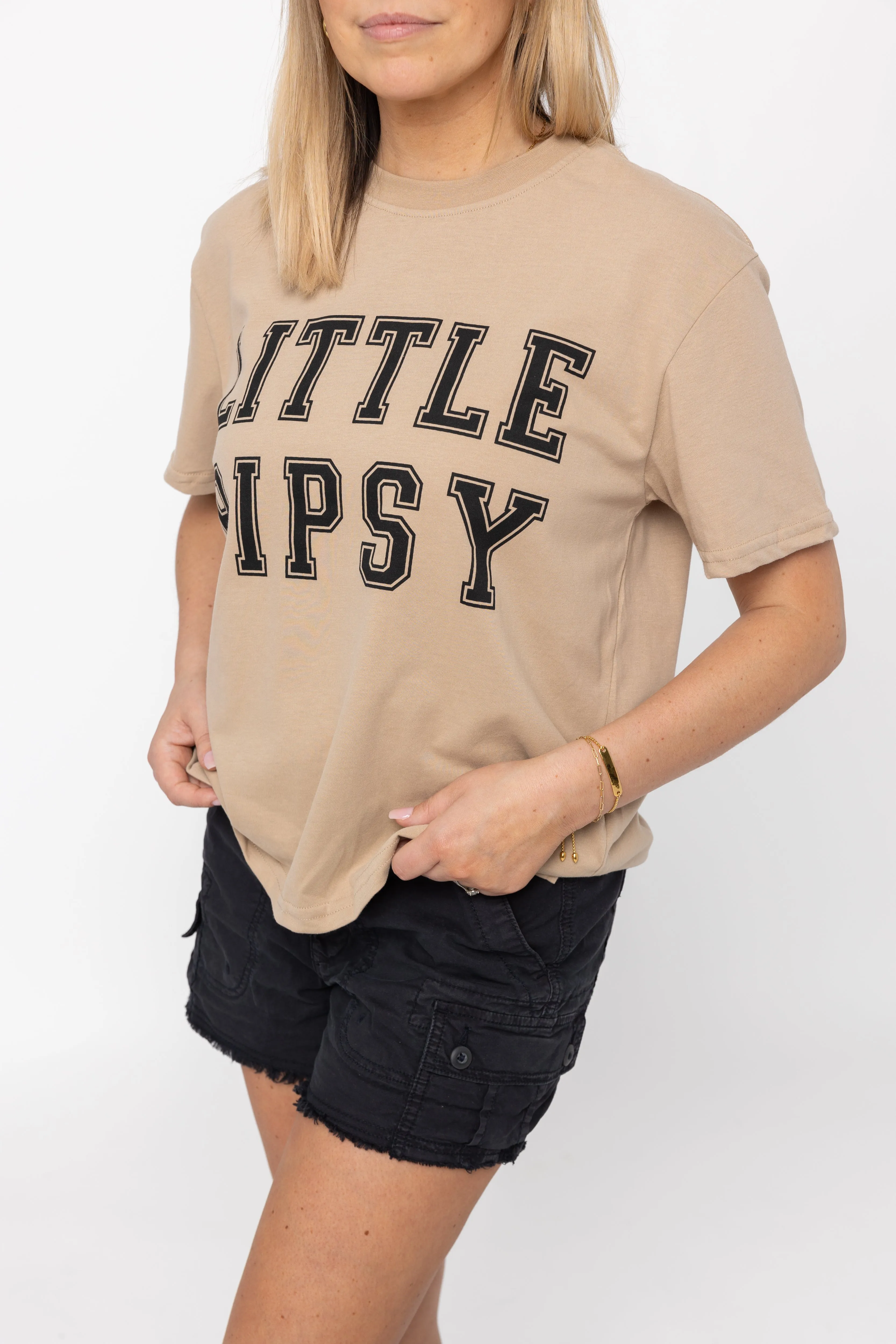 Adult LB Collegiate Tee - Tan