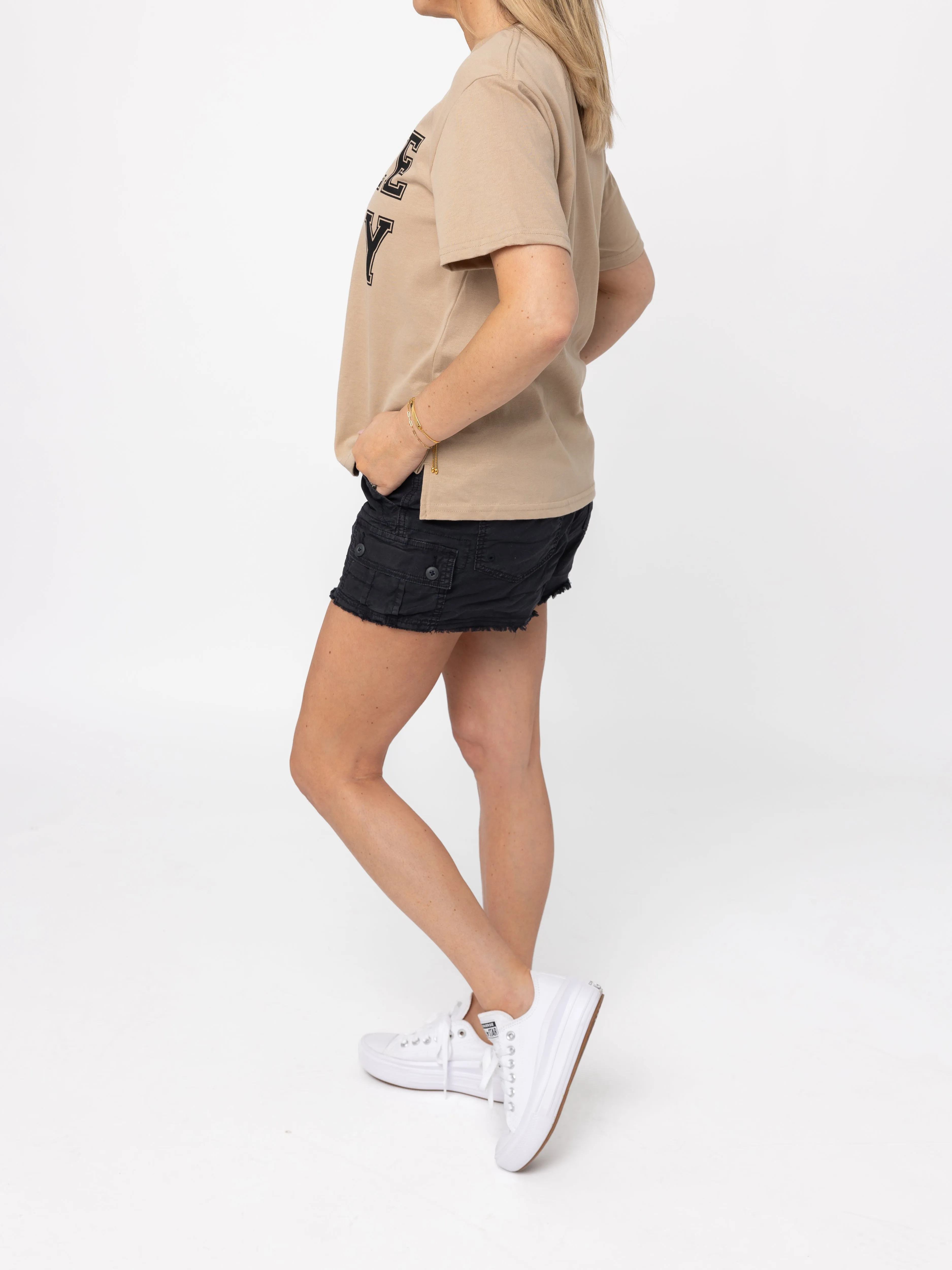 Adult LB Collegiate Tee - Tan