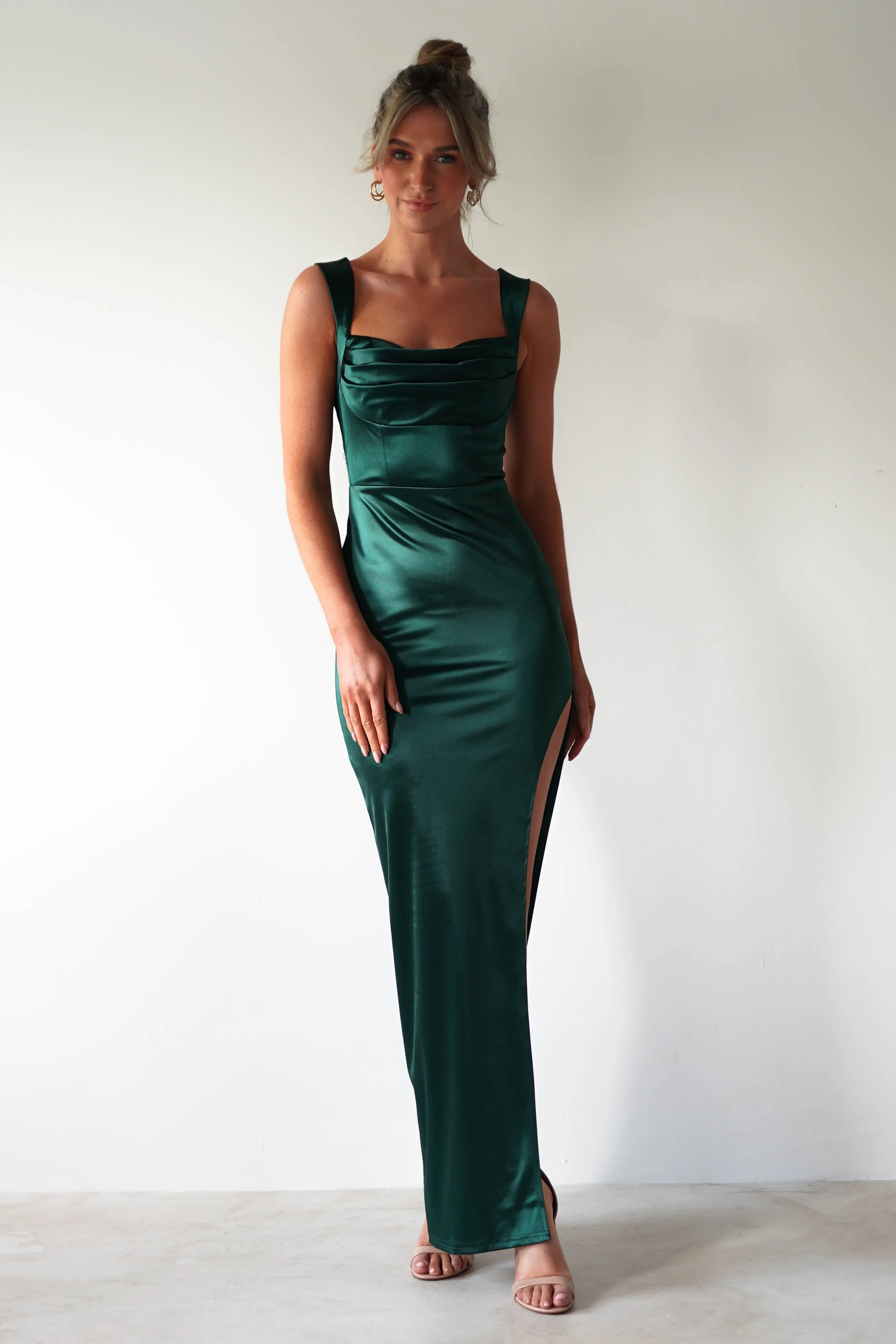 Aideena Bodycon Maxi Dress | Green