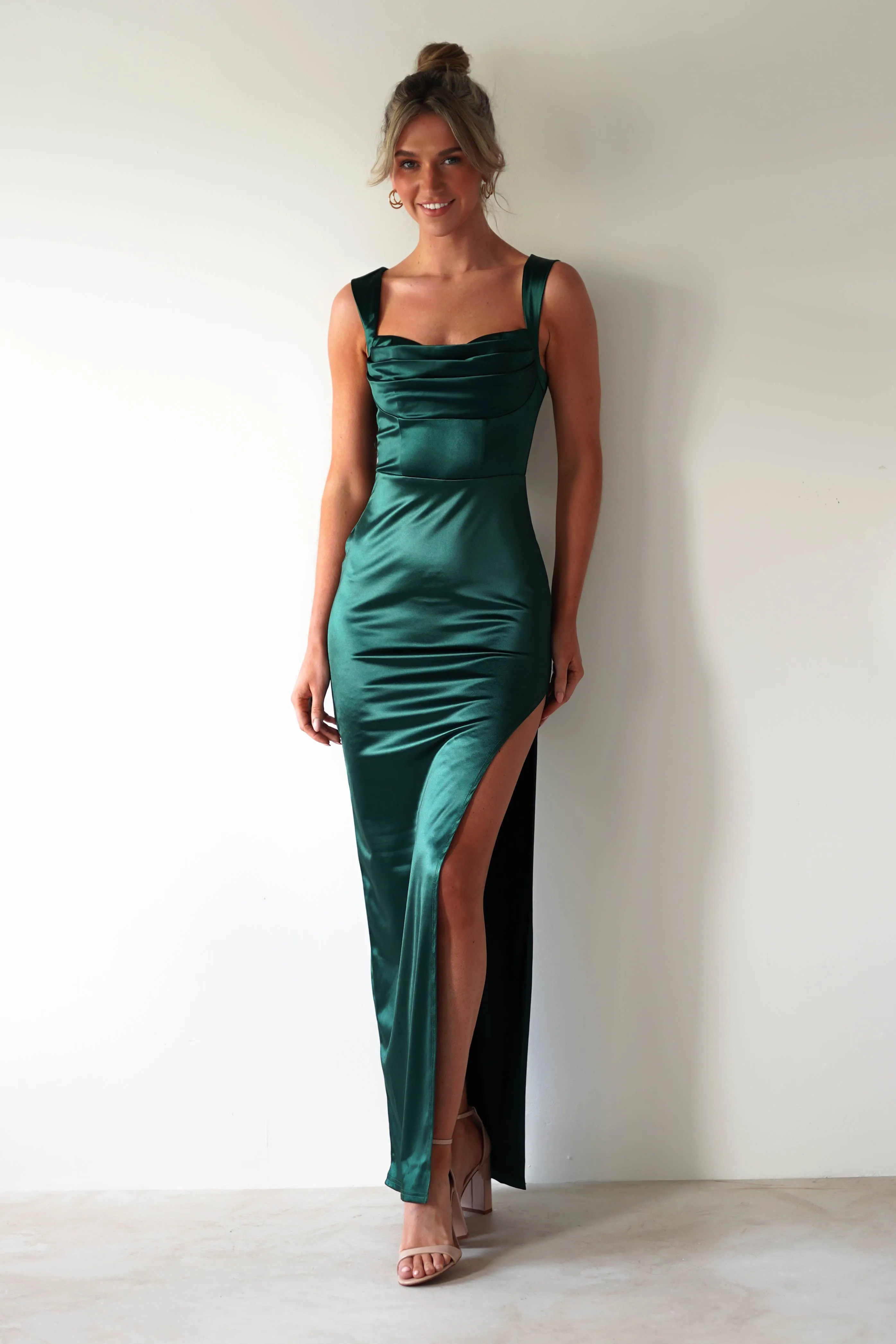 Aideena Bodycon Maxi Dress | Green
