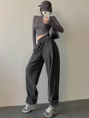 Alanna Solid Color Loose Baggy Sweats Sweatpants