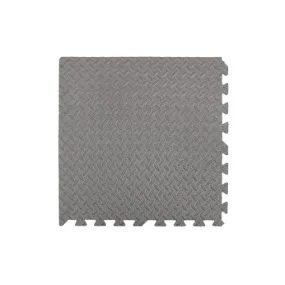 Anti-Fatigue Interlocking Mat 12 Pieces This anti-fatigue flooring protecs workout. Made of high quality EVA foam. Create custom shapes or install wall to wall, it's also shock absorbing, light weight and portable-430657-