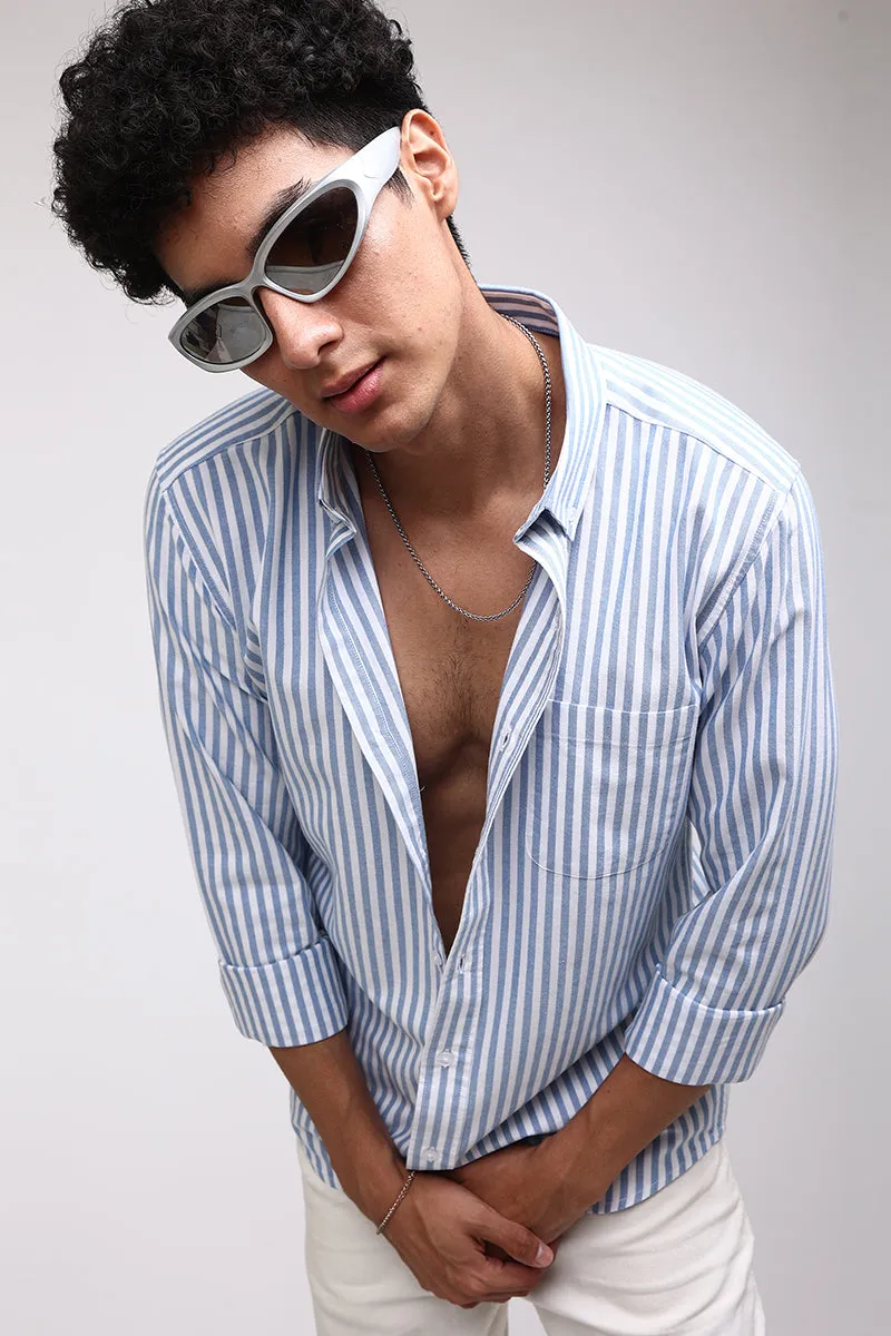 Basic Stripe Blue Shirt