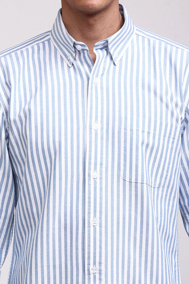 Basic Stripe Blue Shirt