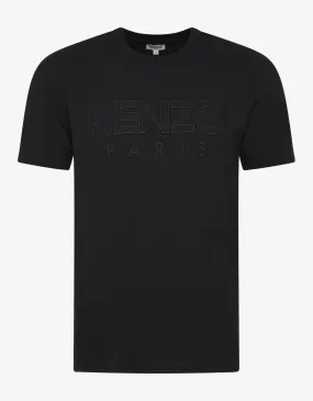 Black Logo Embroidery T-Shirt
