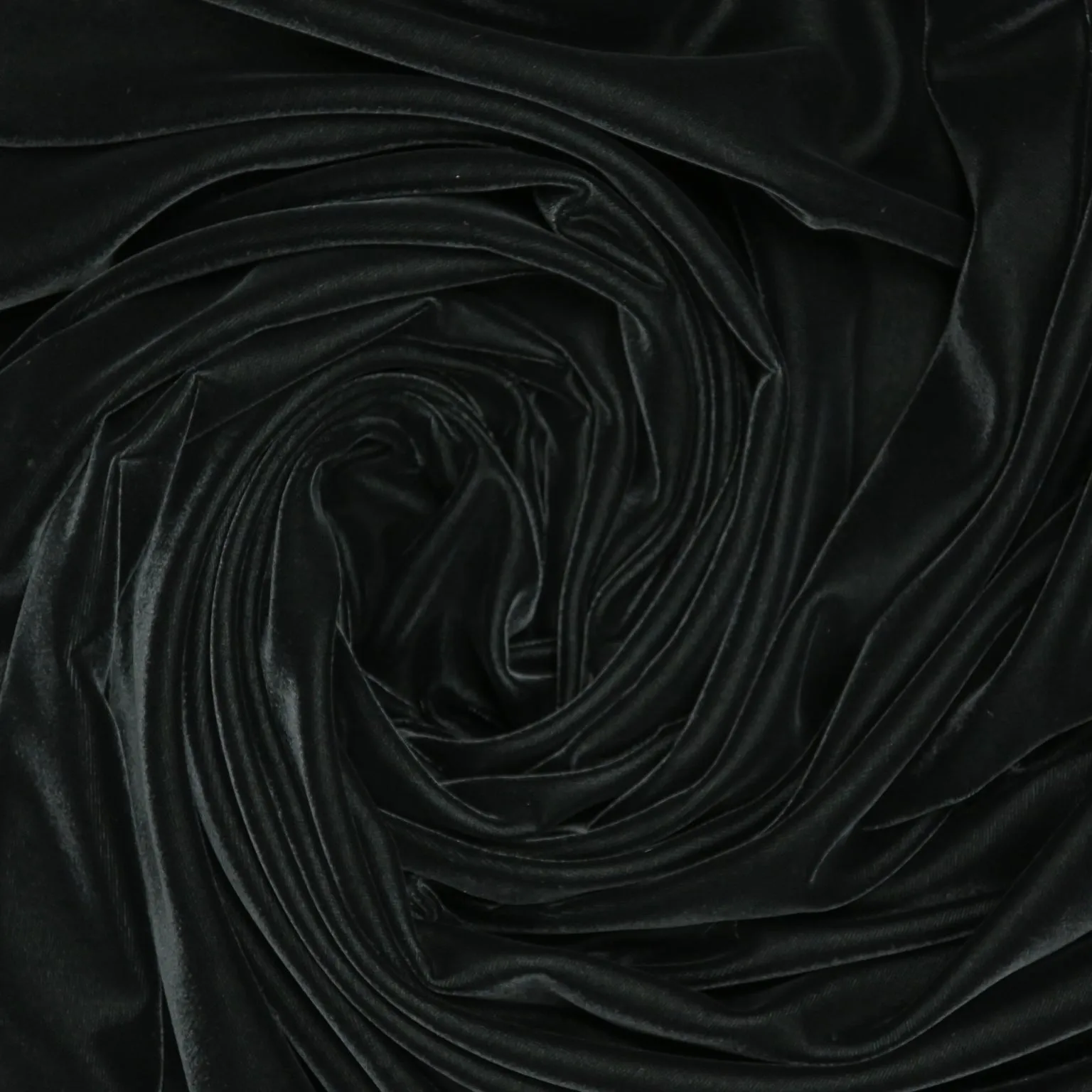Black Solid Micro Velvet Fabric