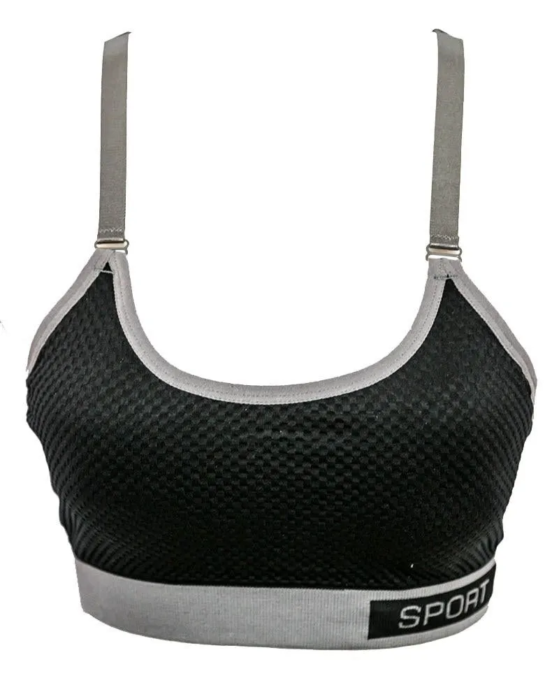 Black Wirefree Sports & Jim,Yoga Bra For Ladies -Girls Sports Bra - By Lubunie