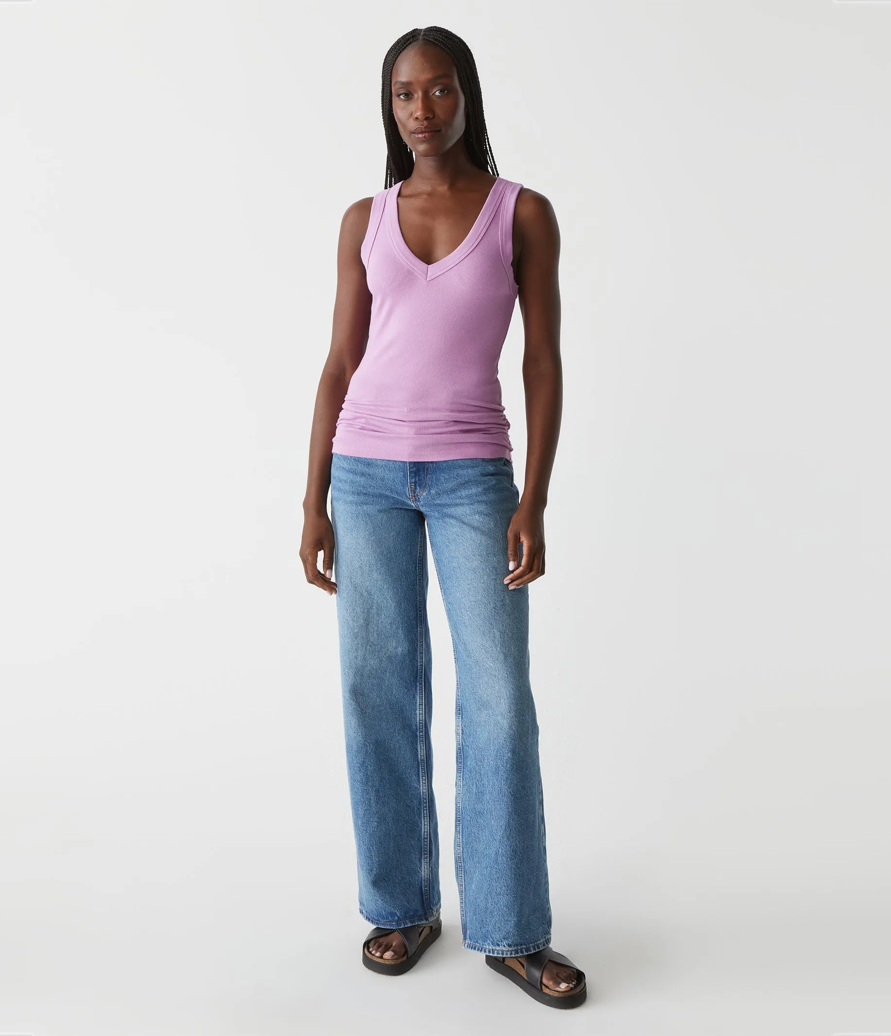Blanche Ribbed Tank
