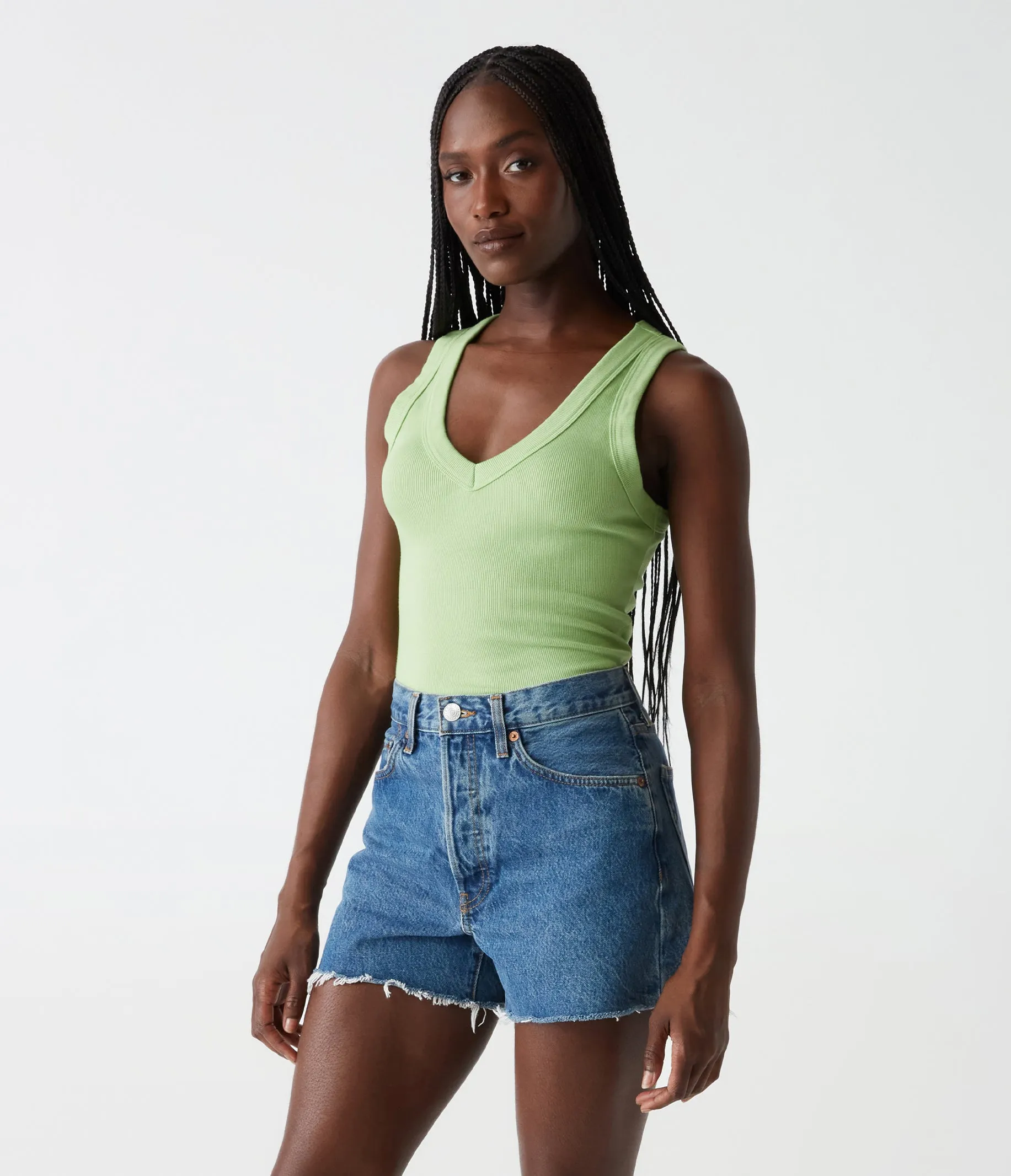 Blanche Ribbed Tank