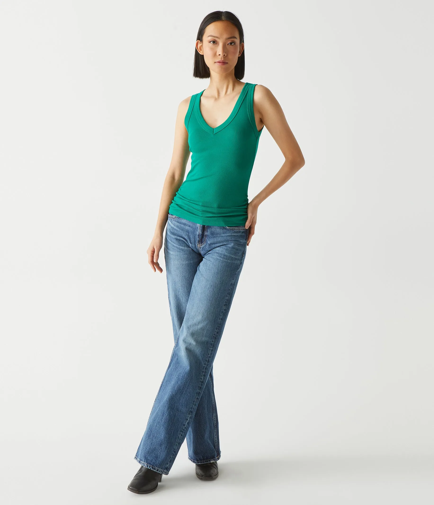 Blanche Ribbed Tank