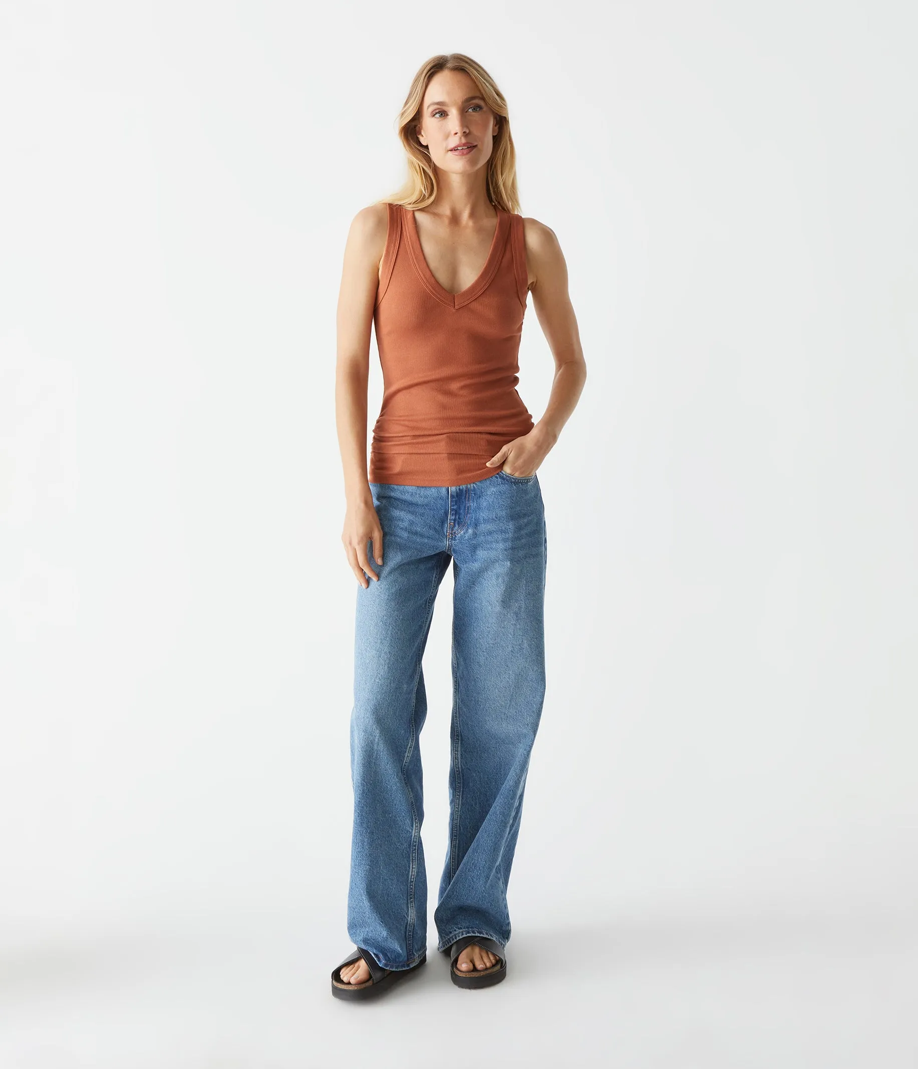 Blanche Ribbed Tank