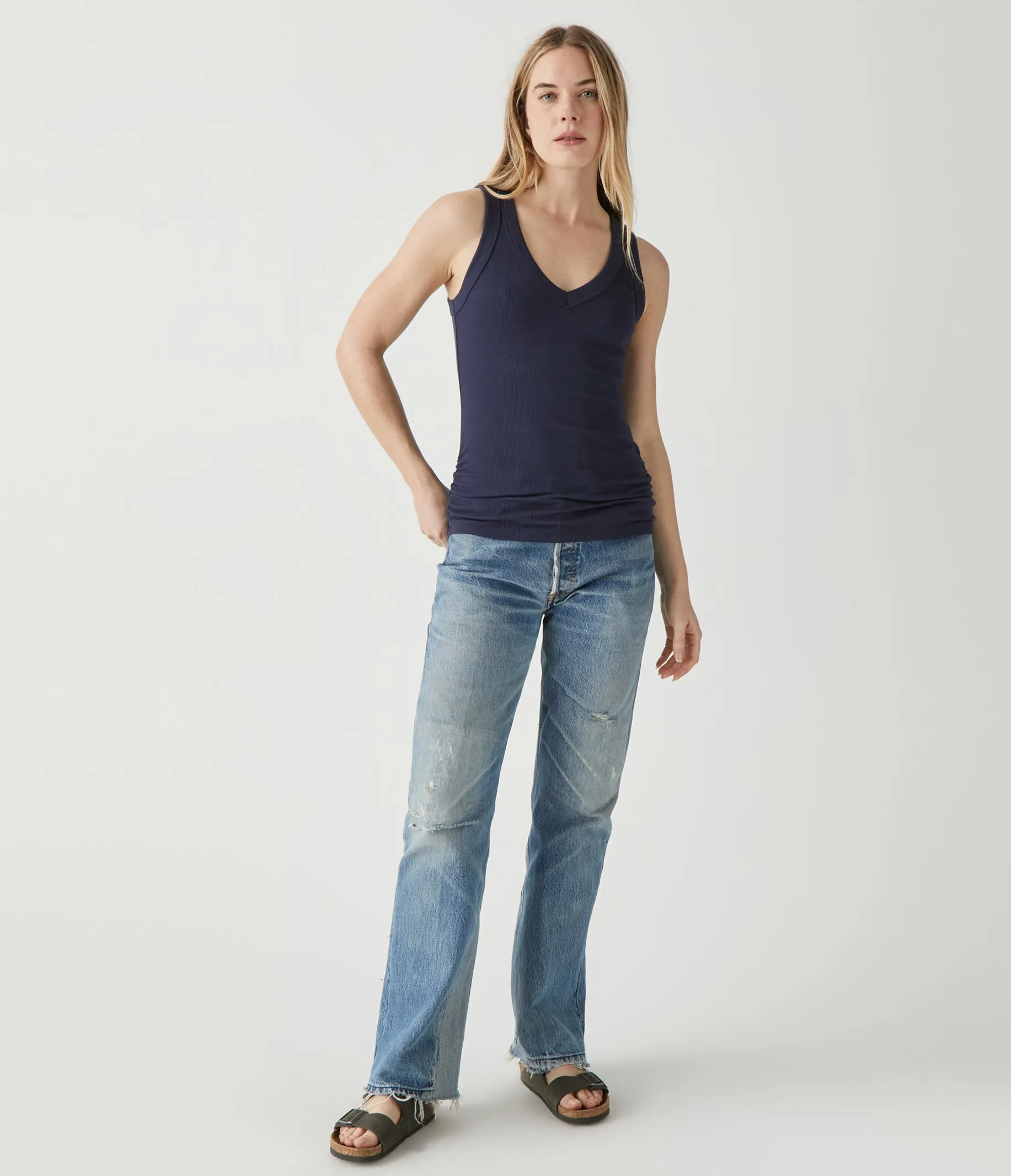 Blanche Ribbed Tank