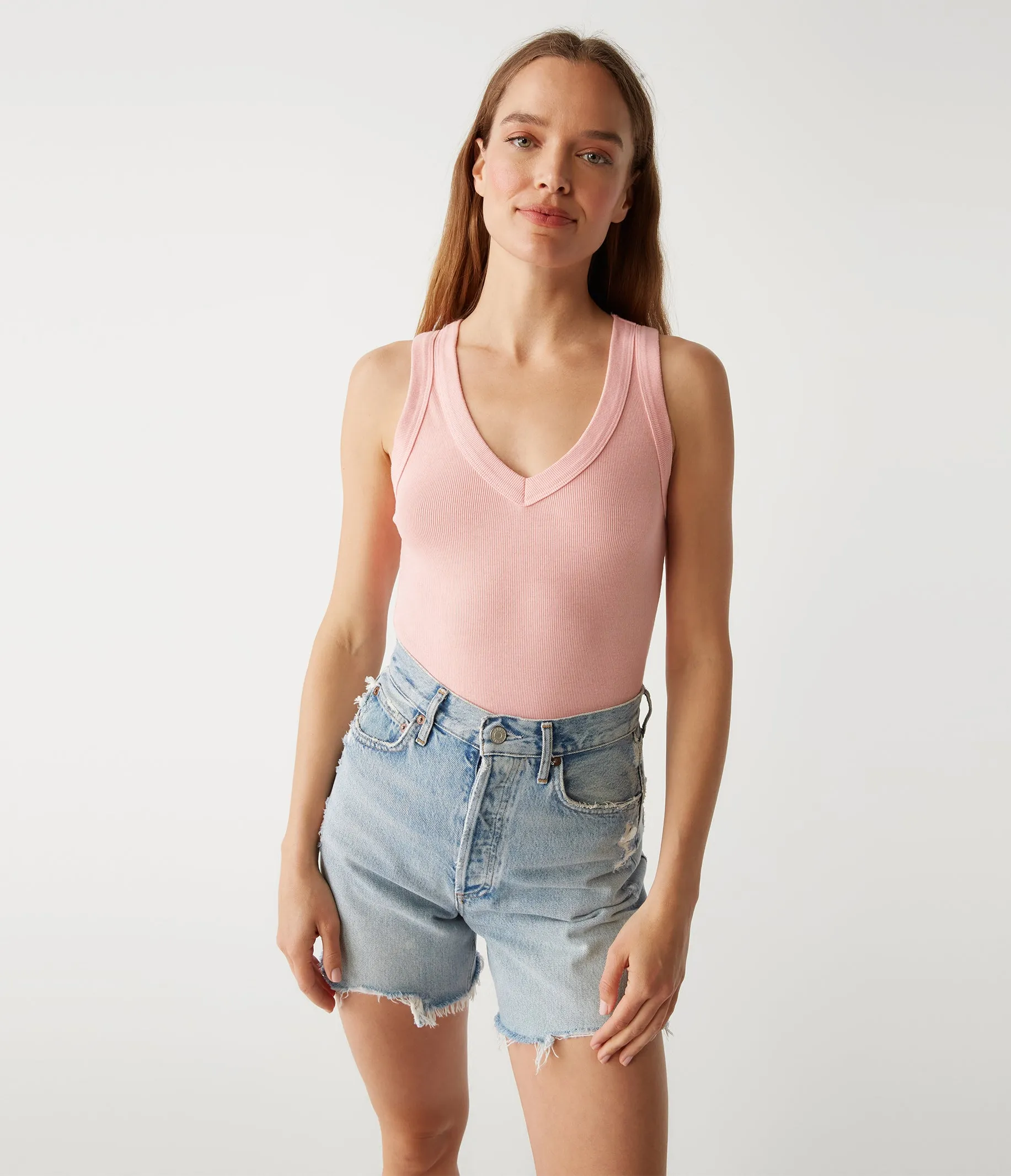Blanche Ribbed Tank