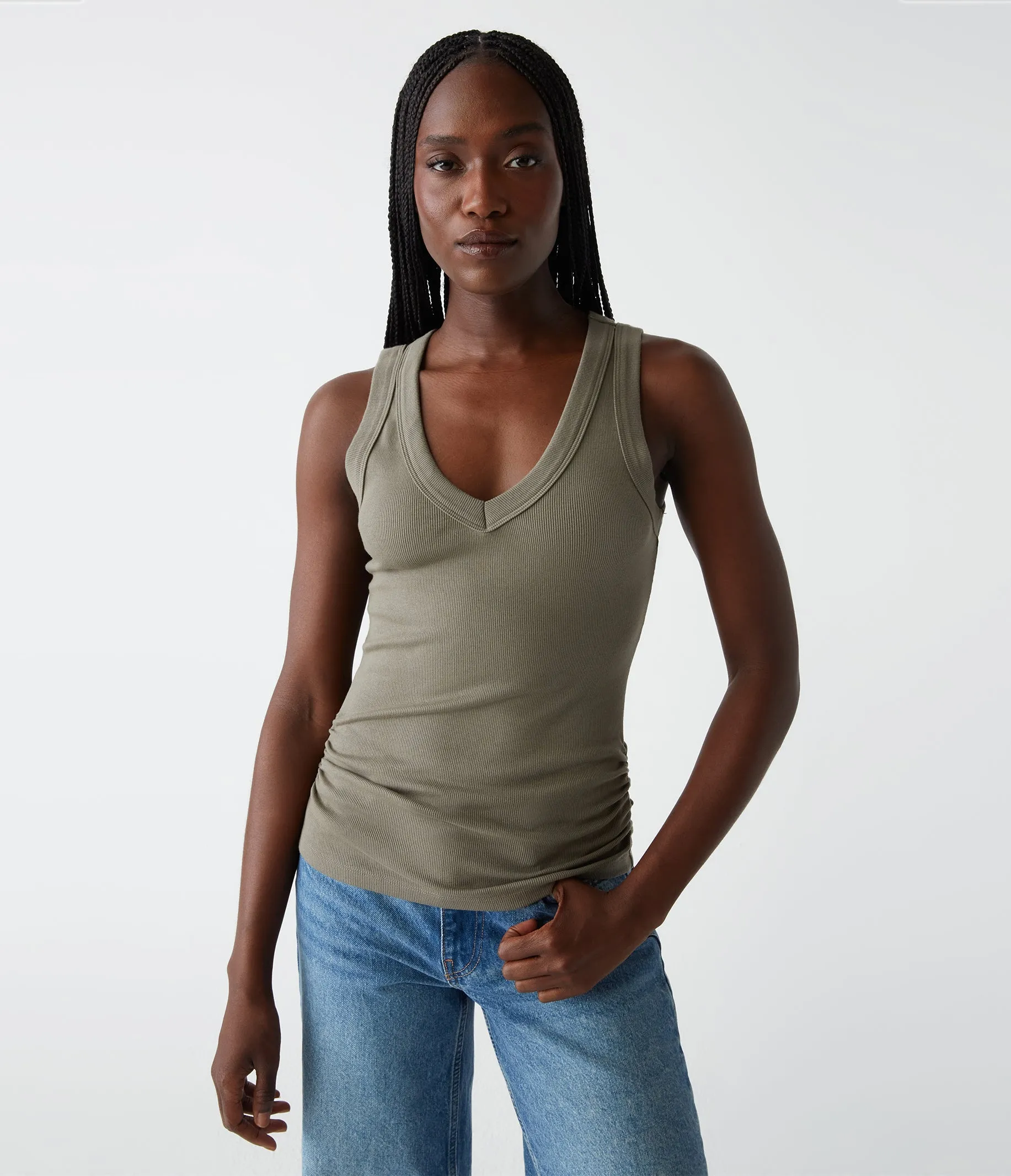 Blanche Ribbed Tank