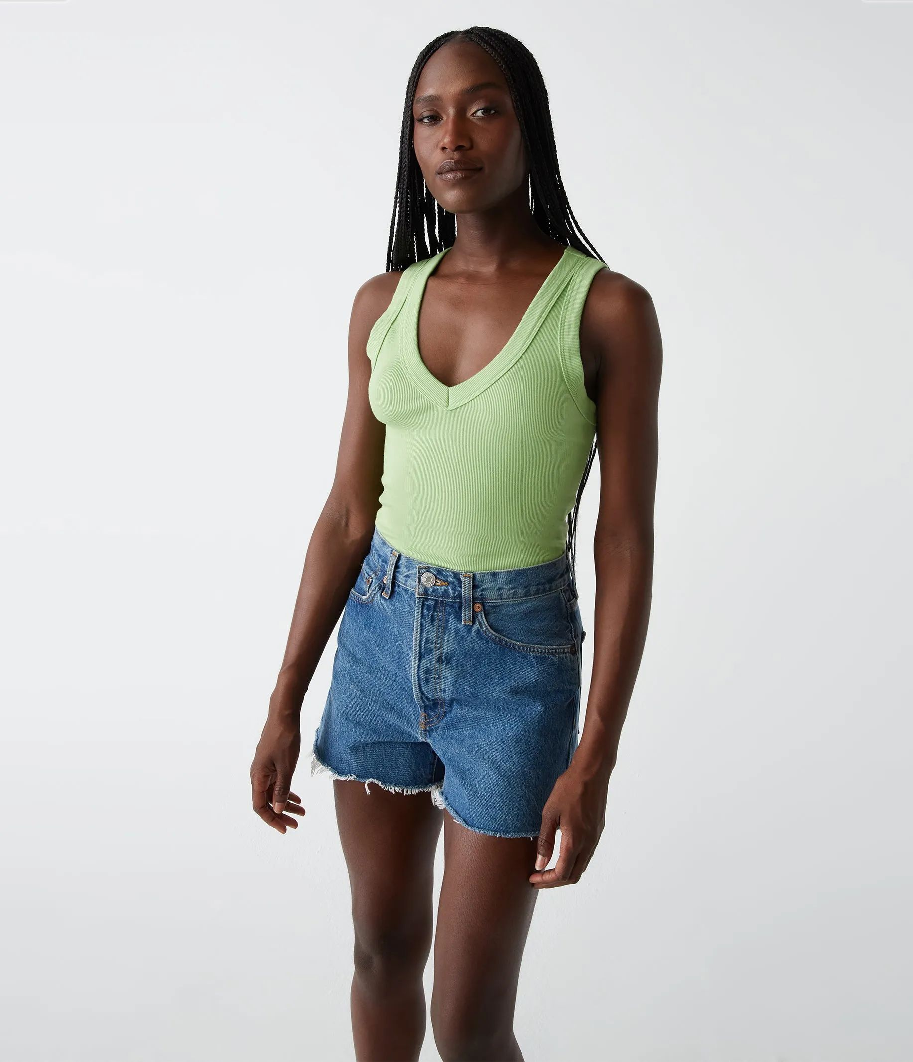 Blanche Ribbed Tank