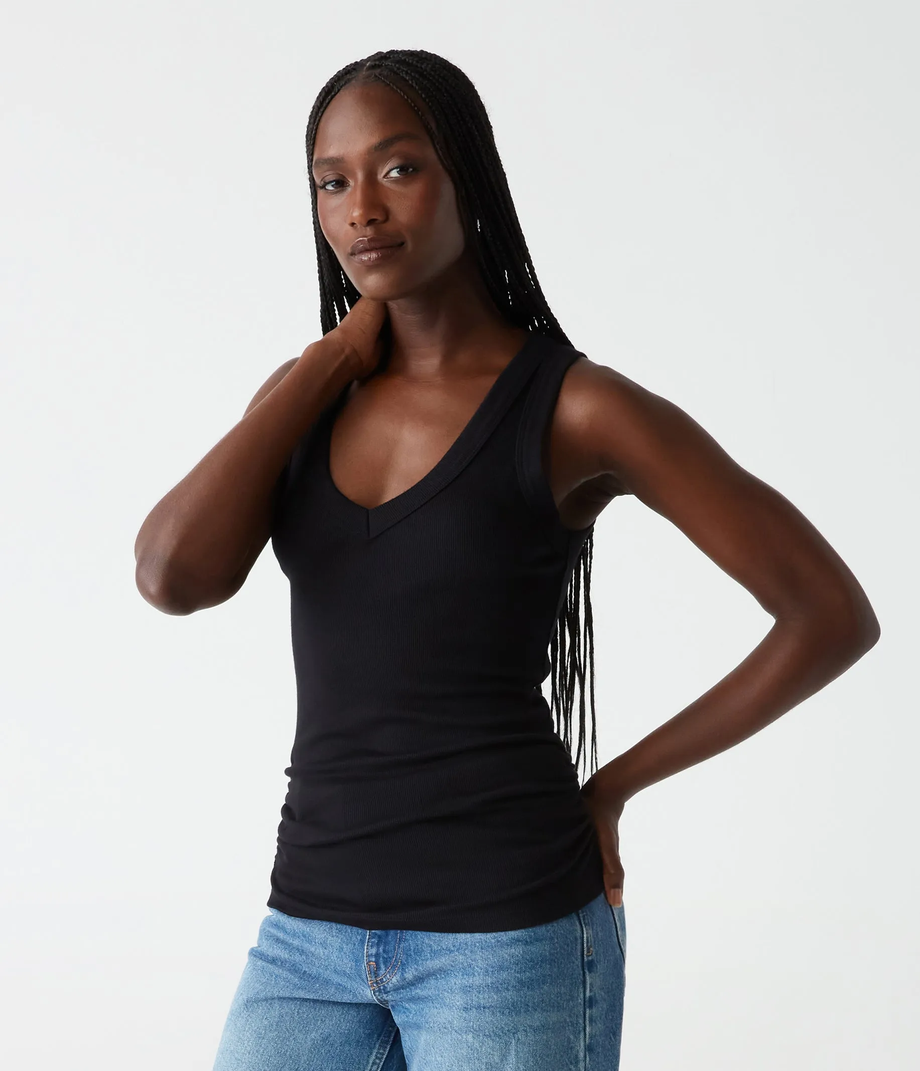 Blanche Ribbed Tank