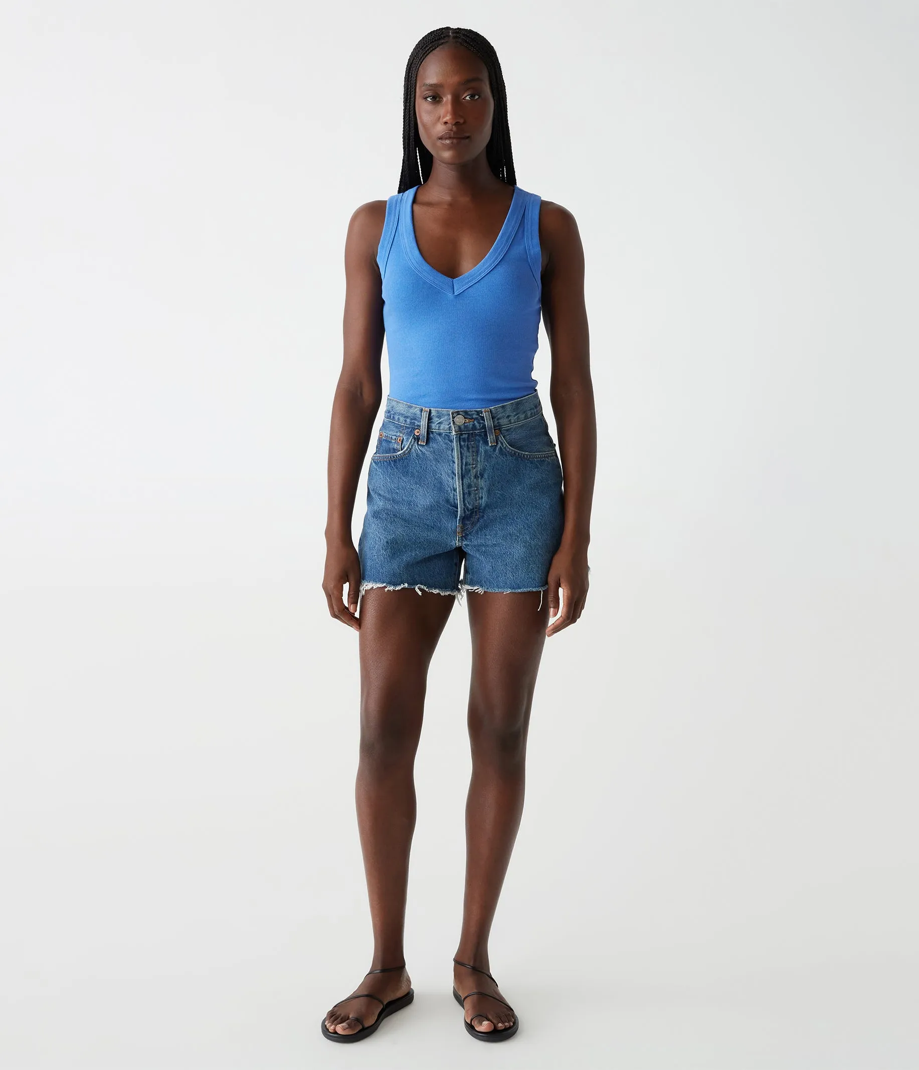 Blanche Ribbed Tank