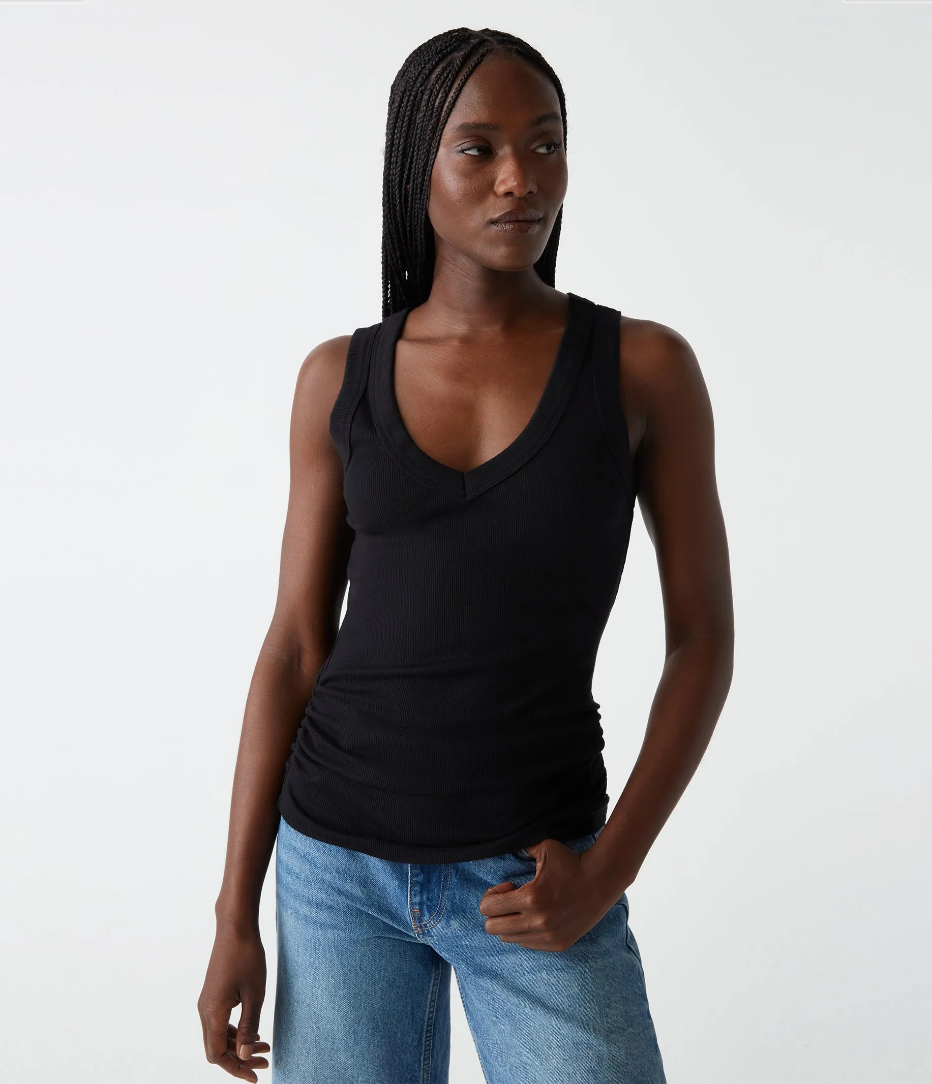 Blanche Ribbed Tank