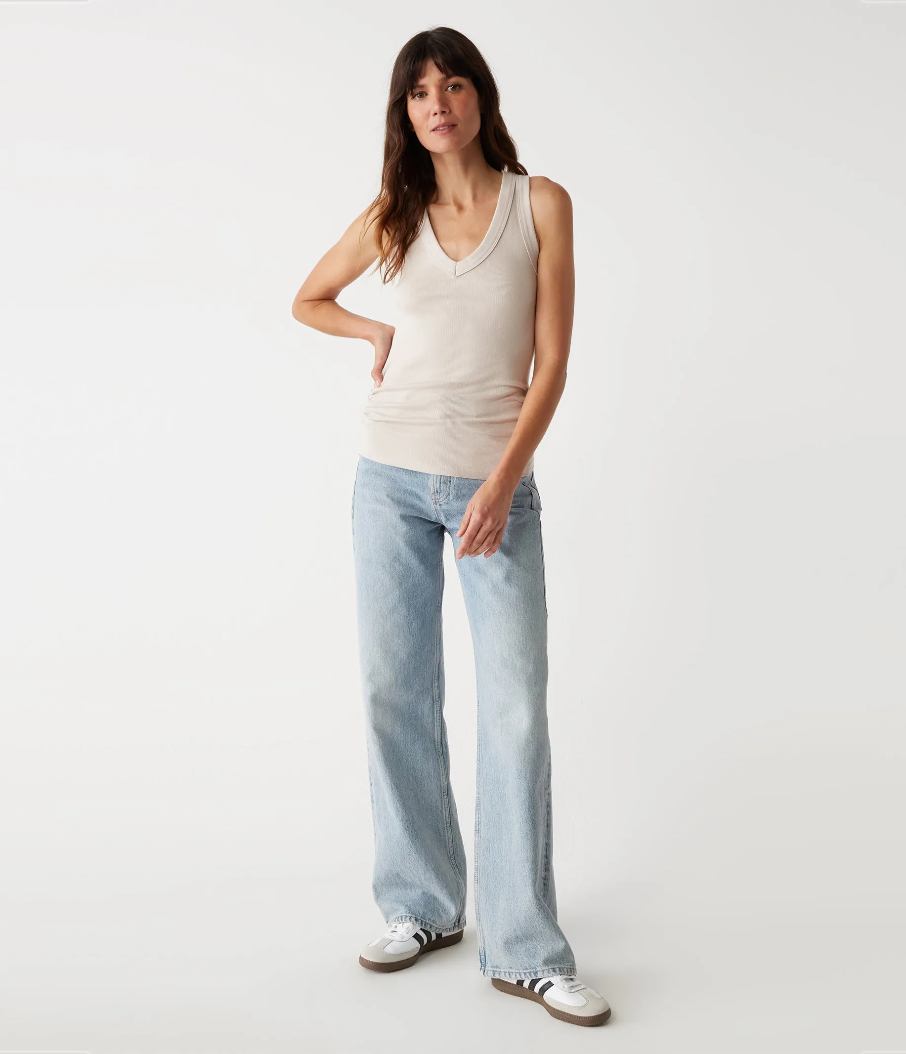 Blanche Ribbed Tank