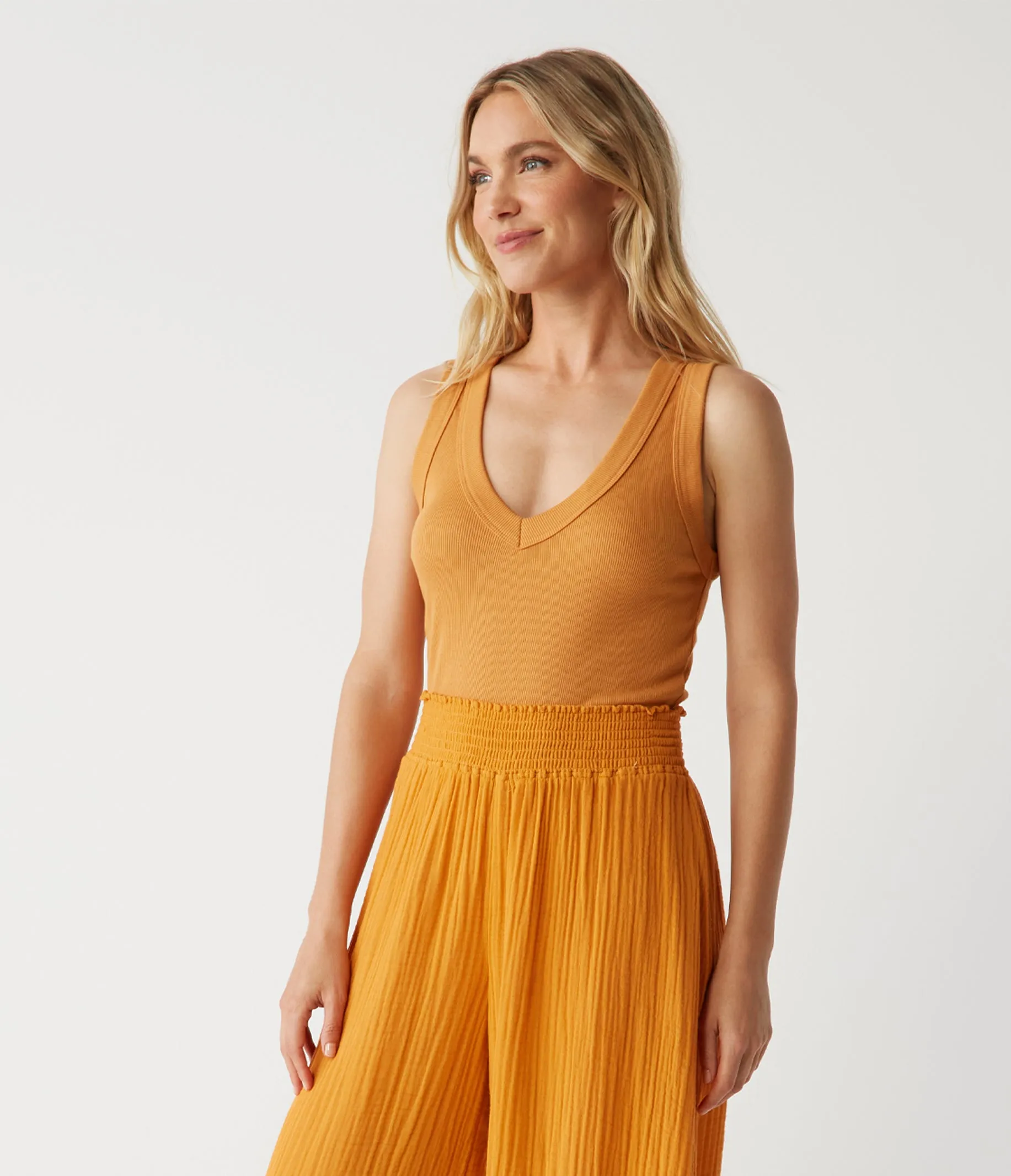 Blanche Ribbed Tank