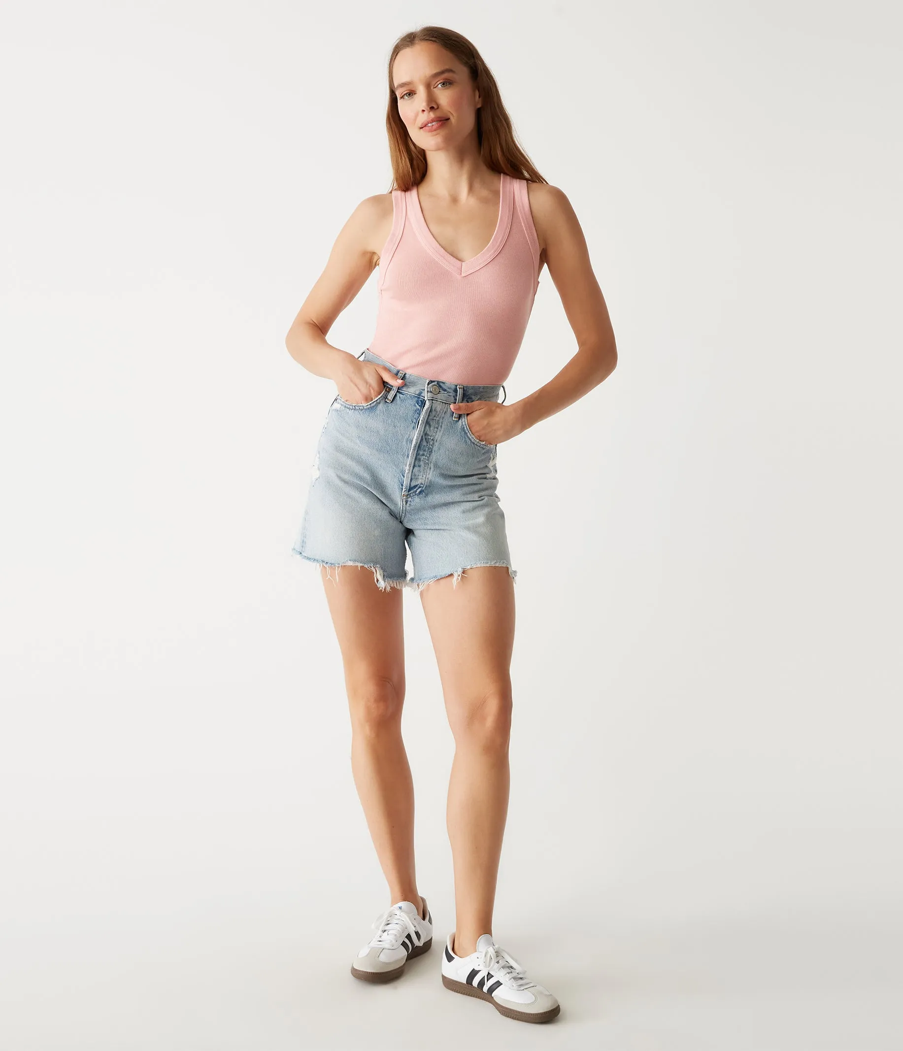Blanche Ribbed Tank