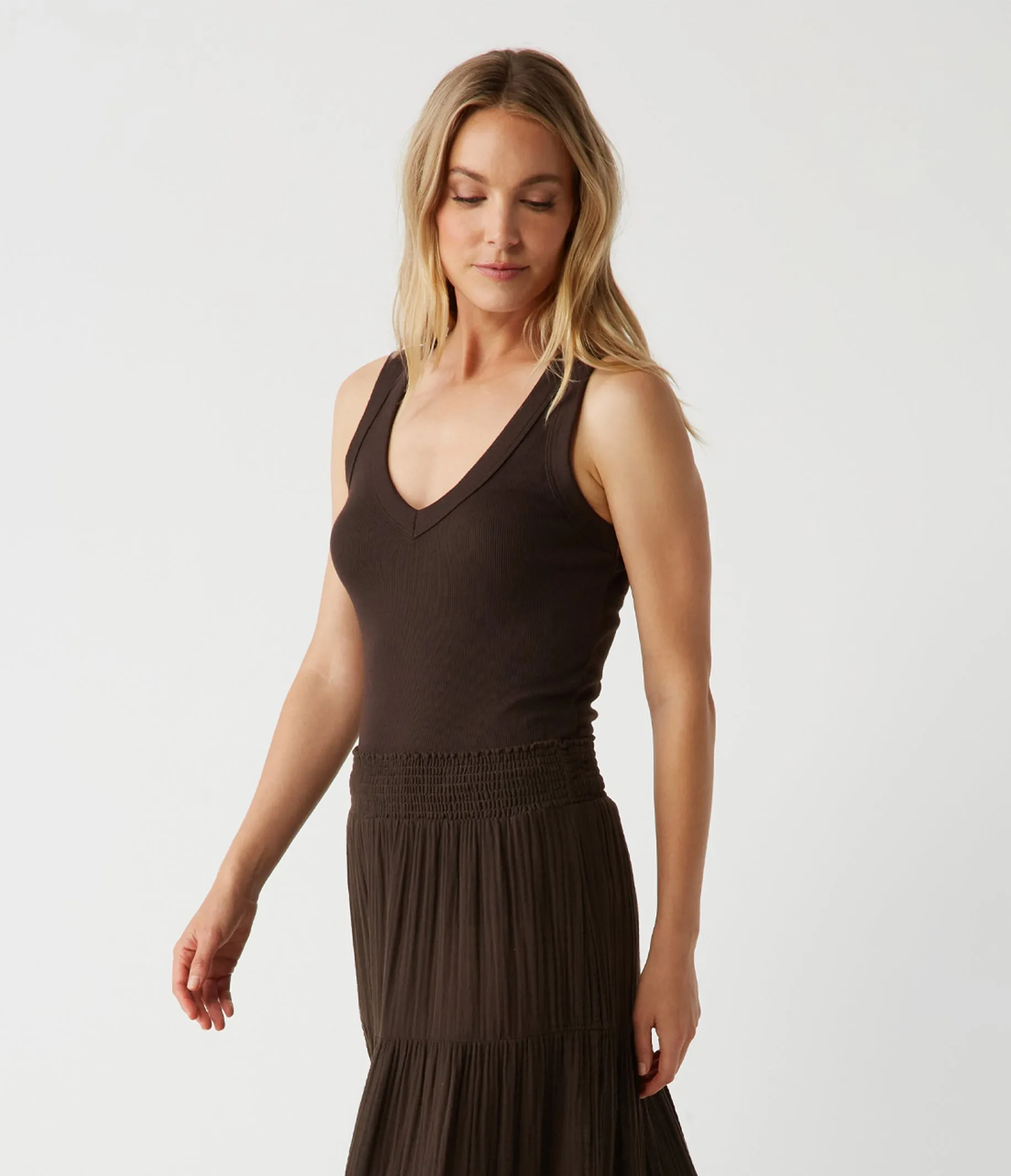 Blanche Ribbed Tank