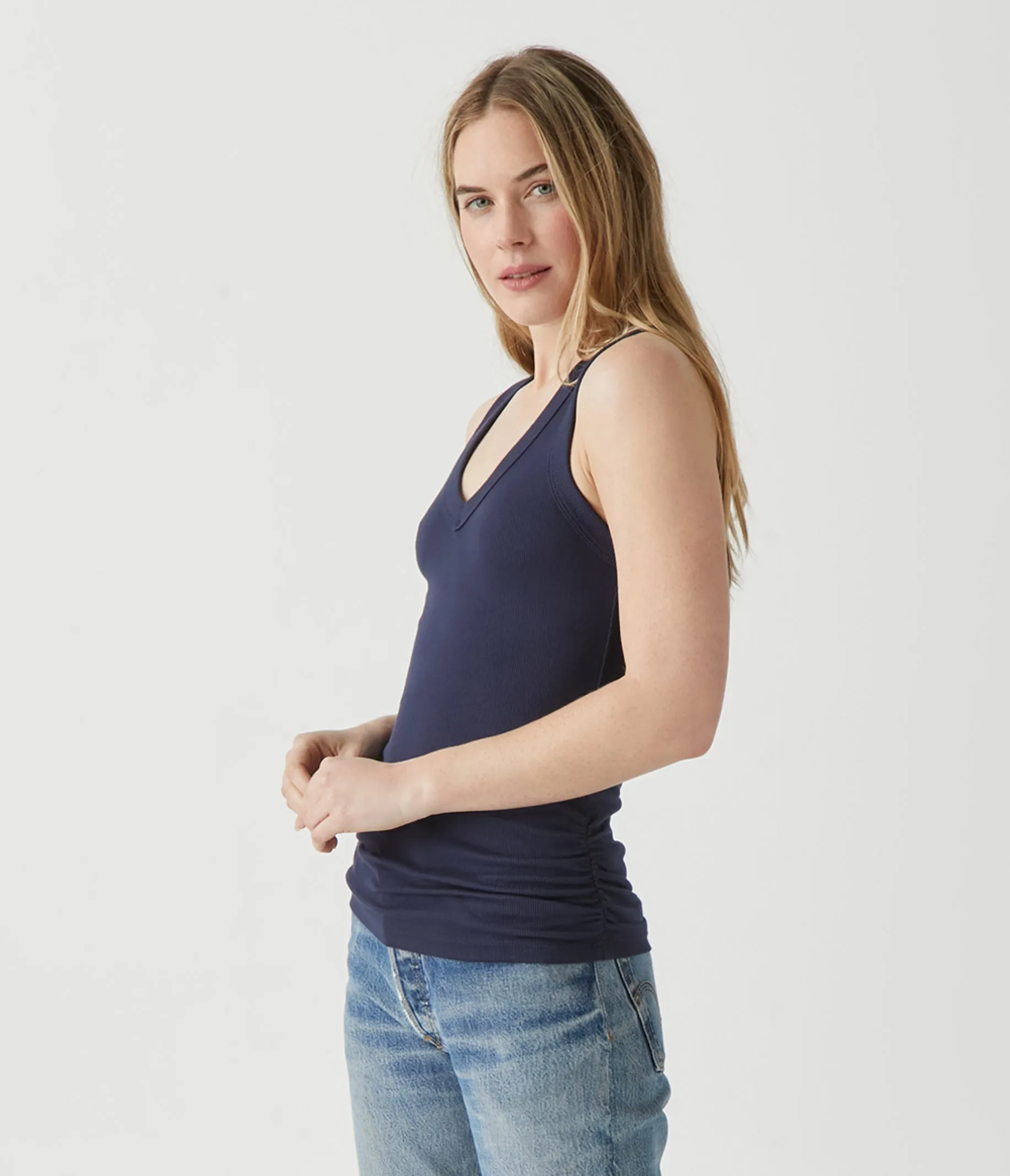 Blanche Ribbed Tank