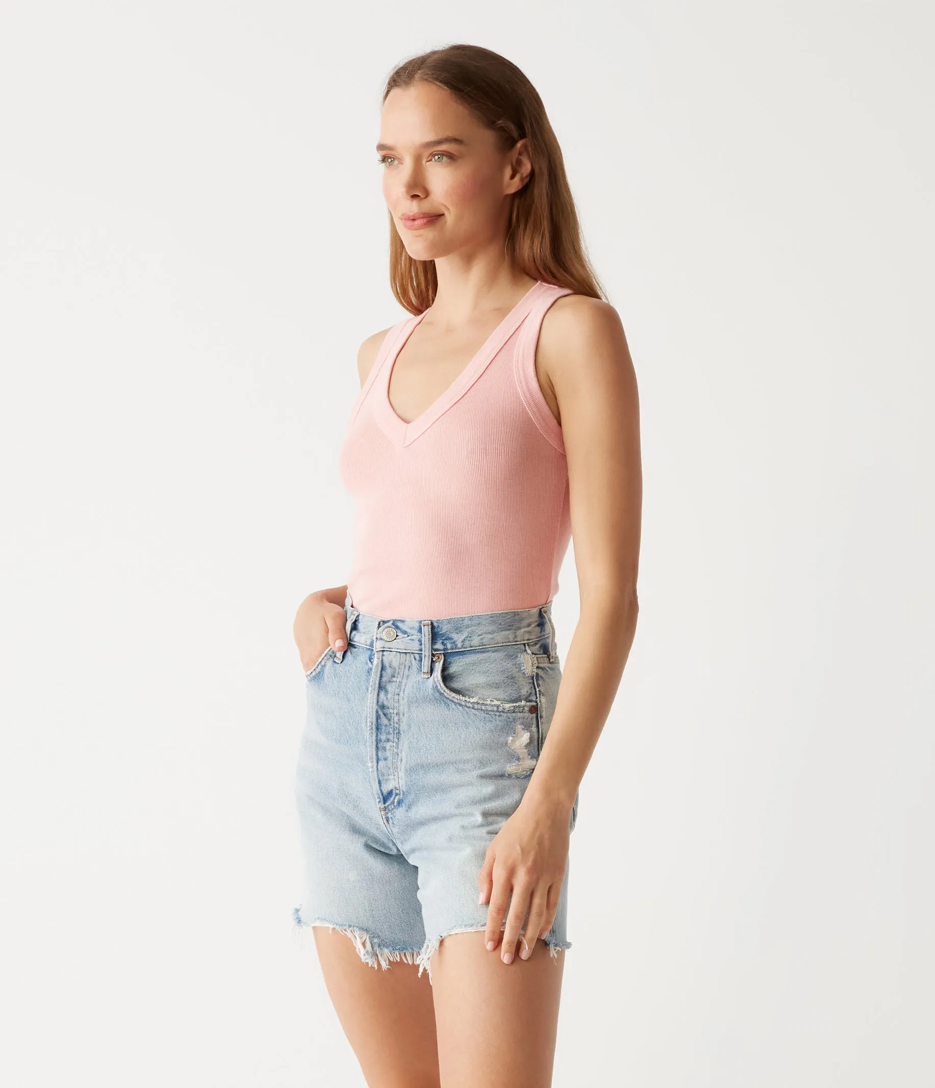 Blanche Ribbed Tank
