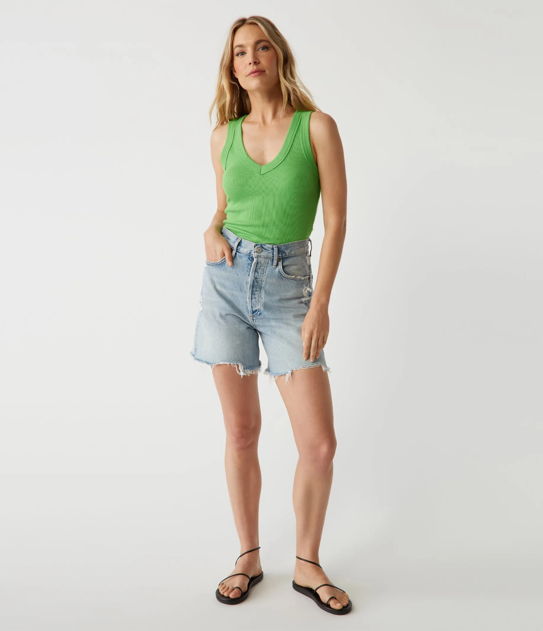 Blanche Ribbed Tank