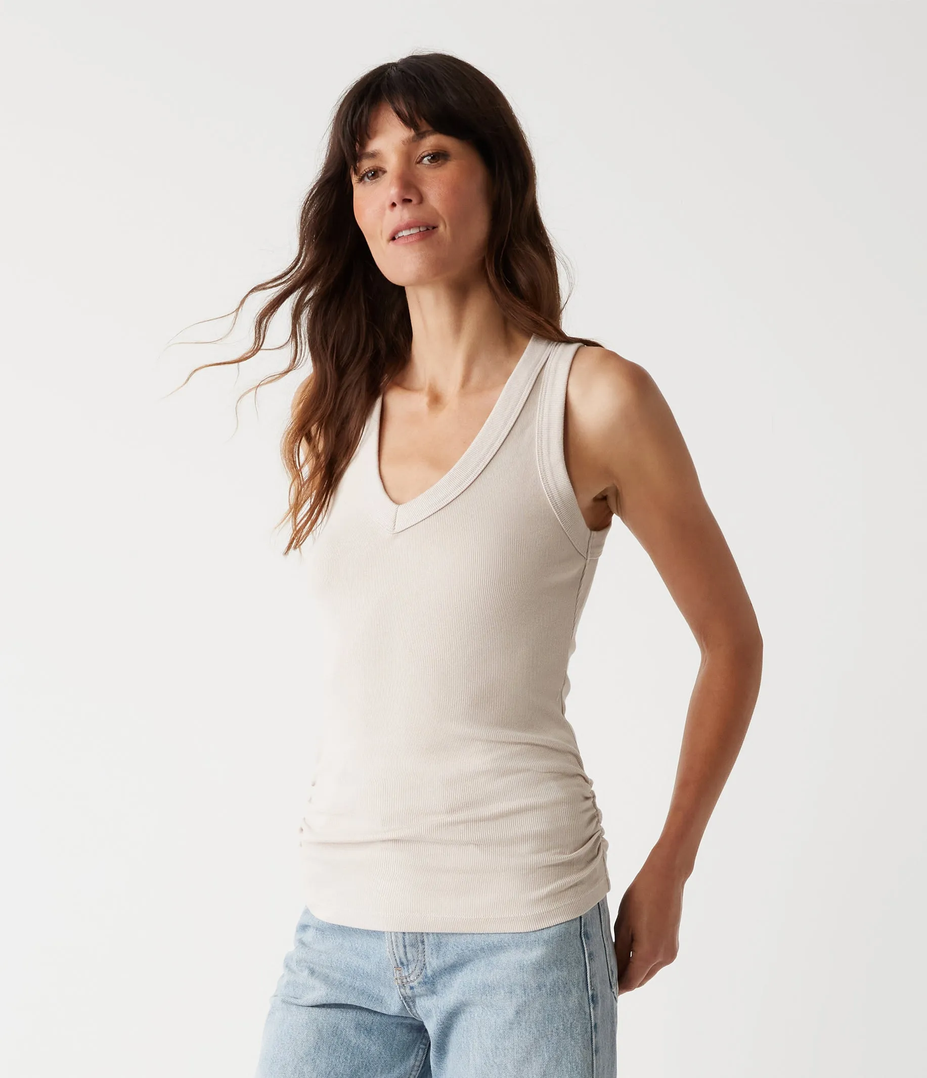 Blanche Ribbed Tank