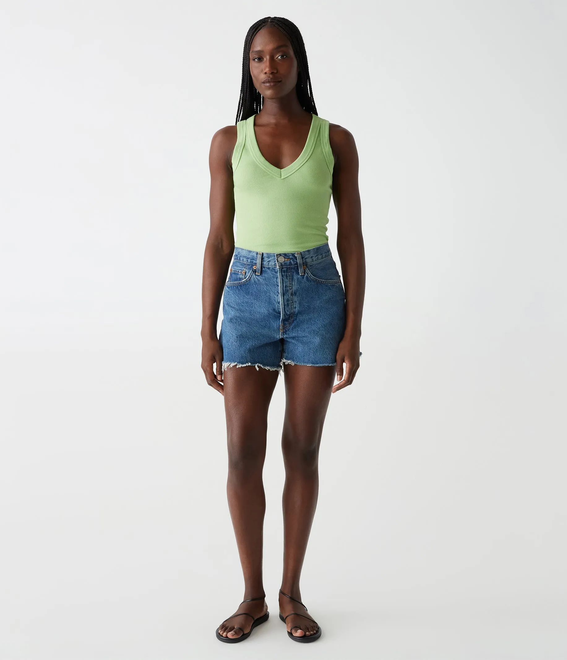 Blanche Ribbed Tank