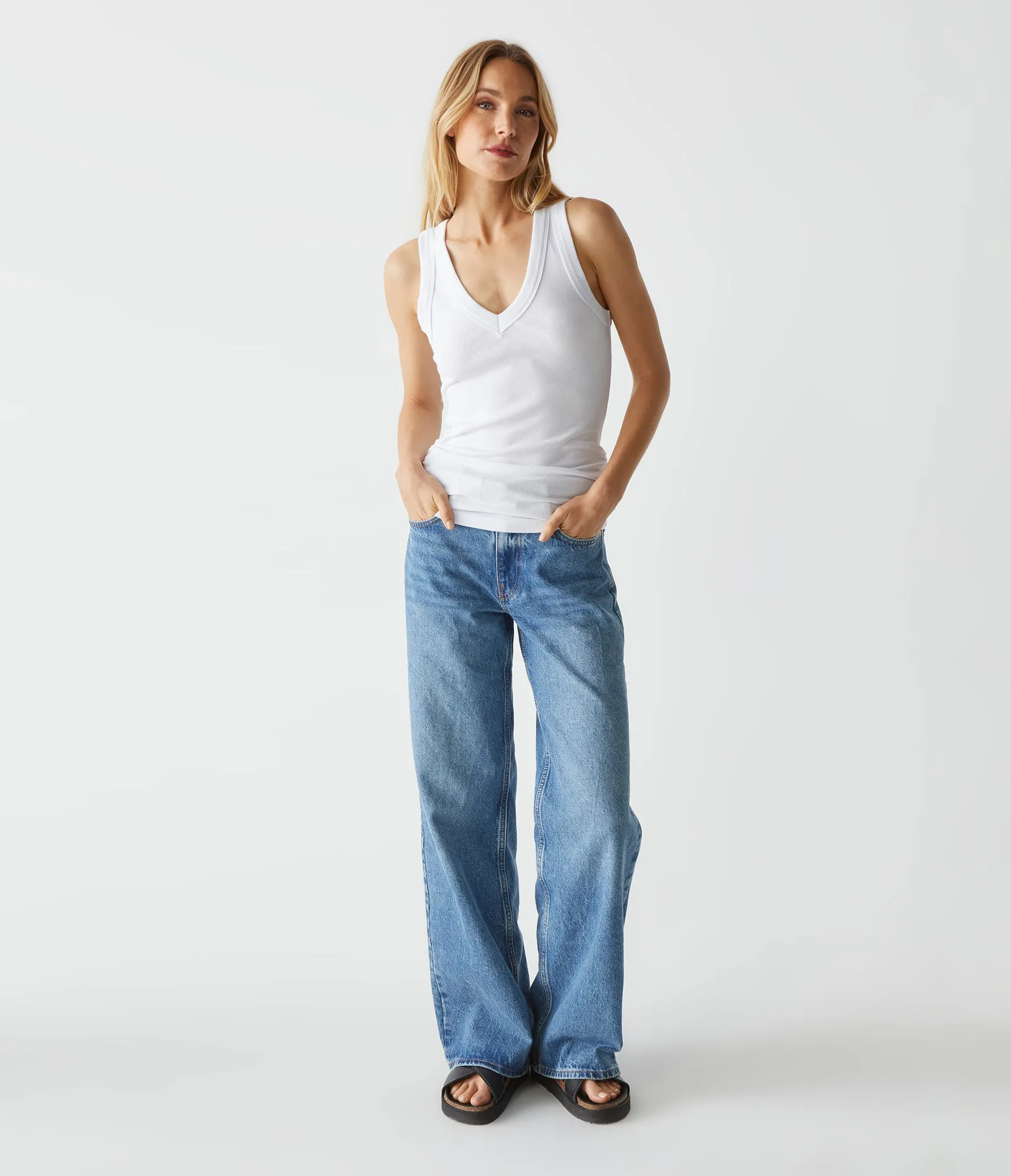 Blanche Ribbed Tank