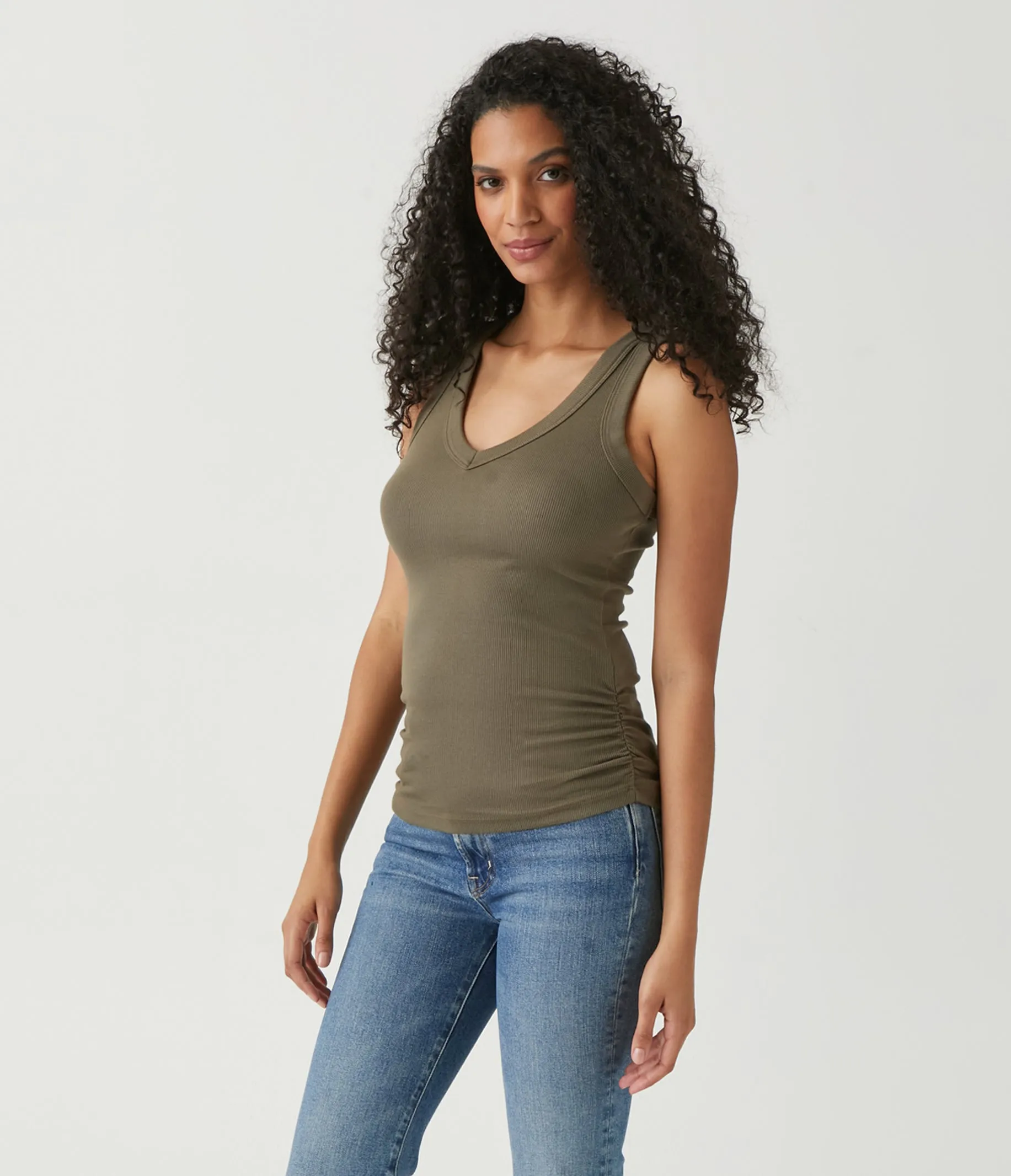 Blanche Ribbed Tank
