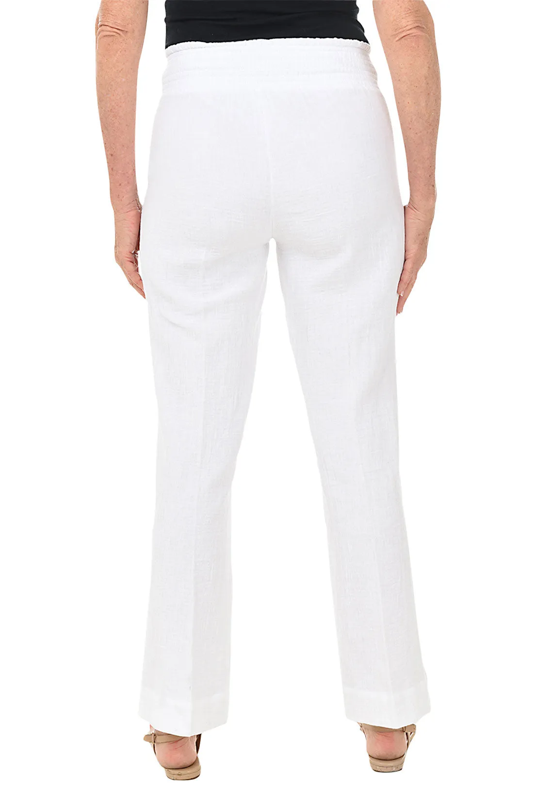 Bubble Gauze Smocked Waist Lounge Pant
