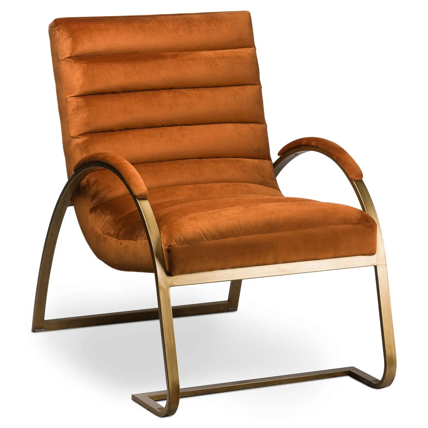 Burnt Orange Accent Contemporary Ark Chair