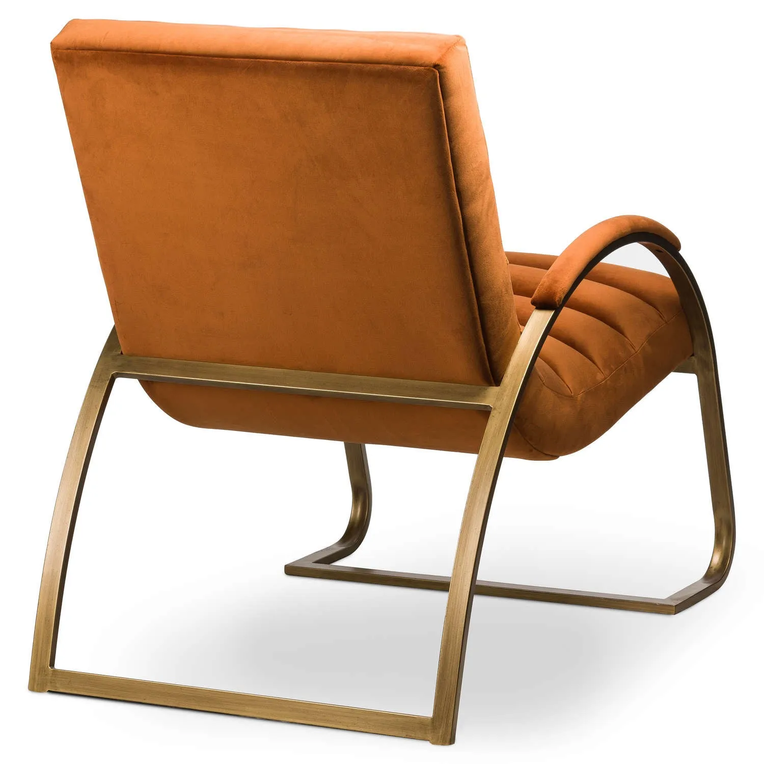 Burnt Orange Accent Contemporary Ark Chair