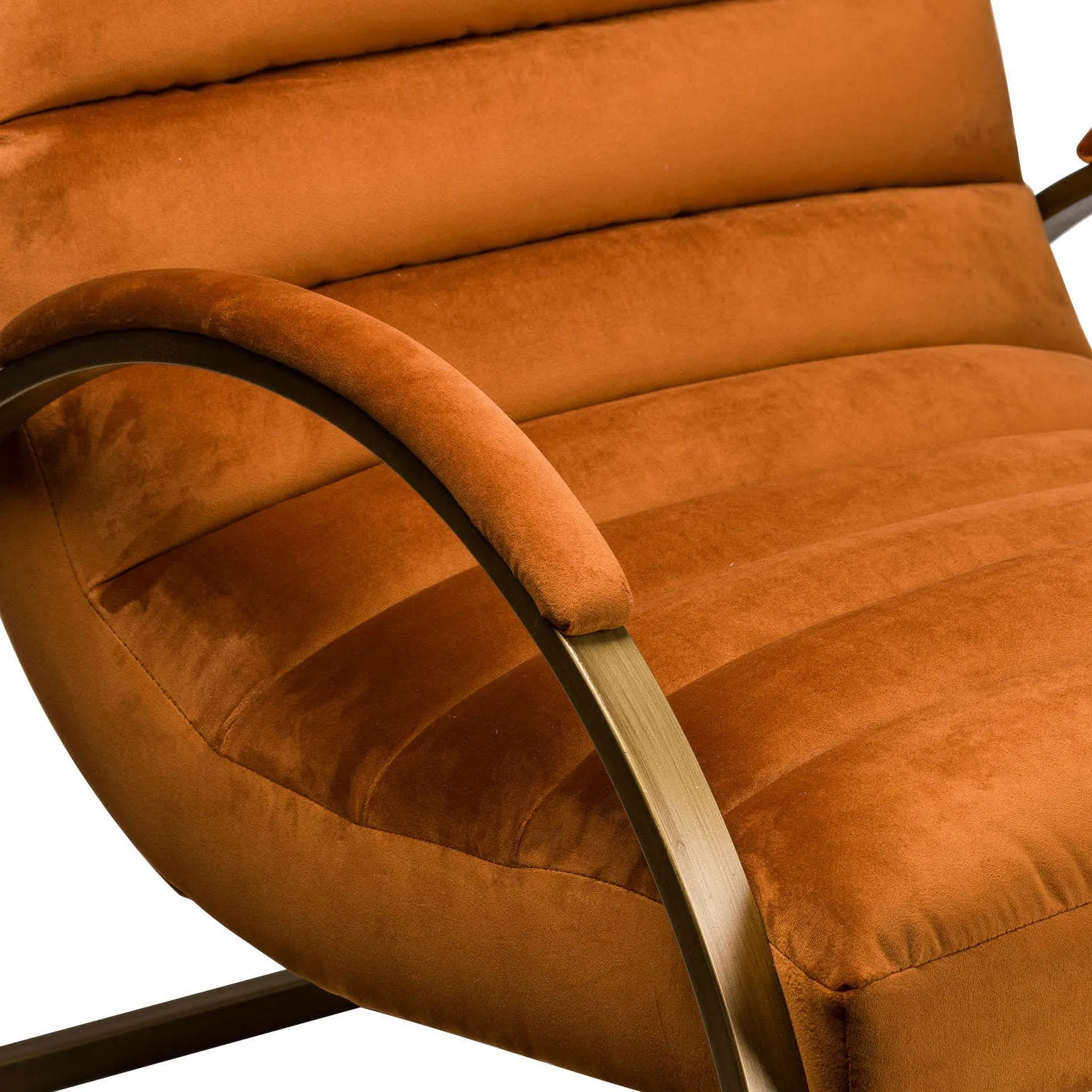Burnt Orange Accent Contemporary Ark Chair