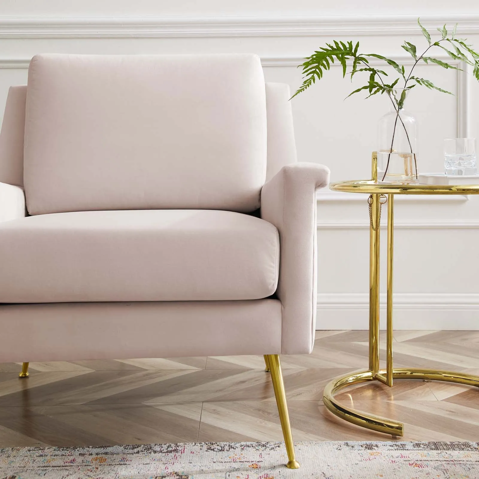 Chesapeake Performance Velvet Armchair by Modway