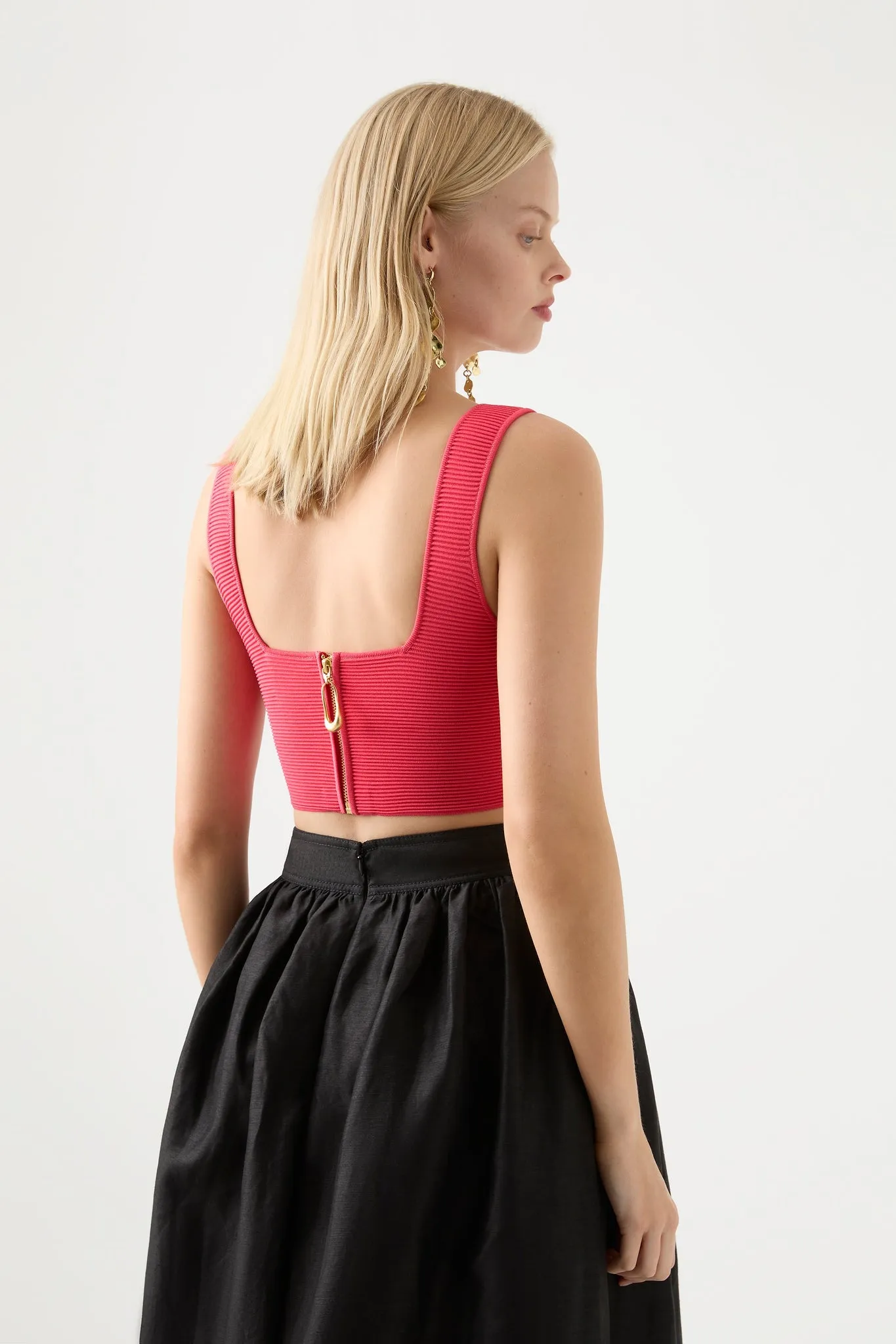 Clay Sculptural Knit Bralette