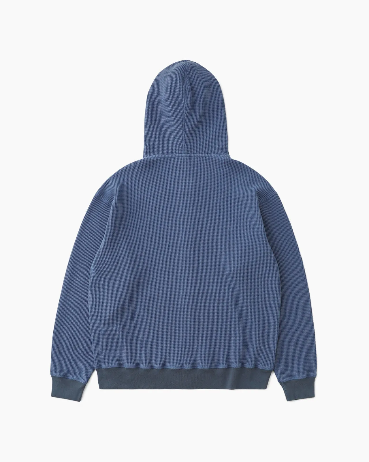 Faded Waffle Full Zip Hoodie Light Navy
