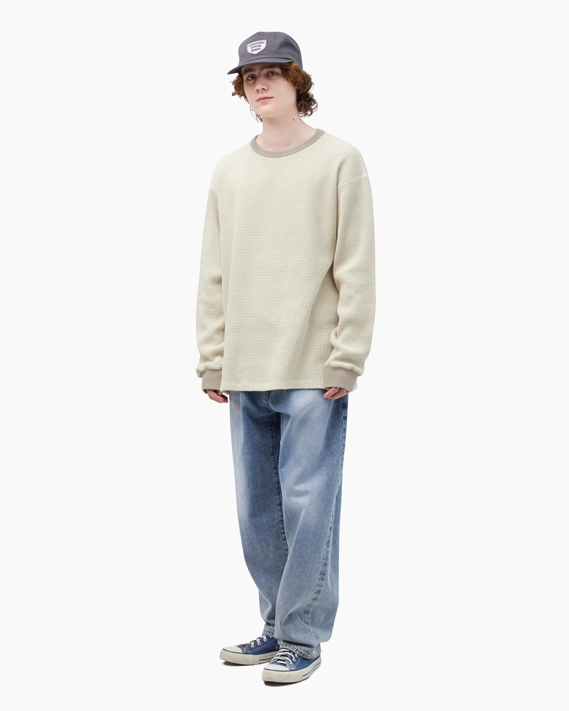 Faded Waffle L/S Tee Oatmeal