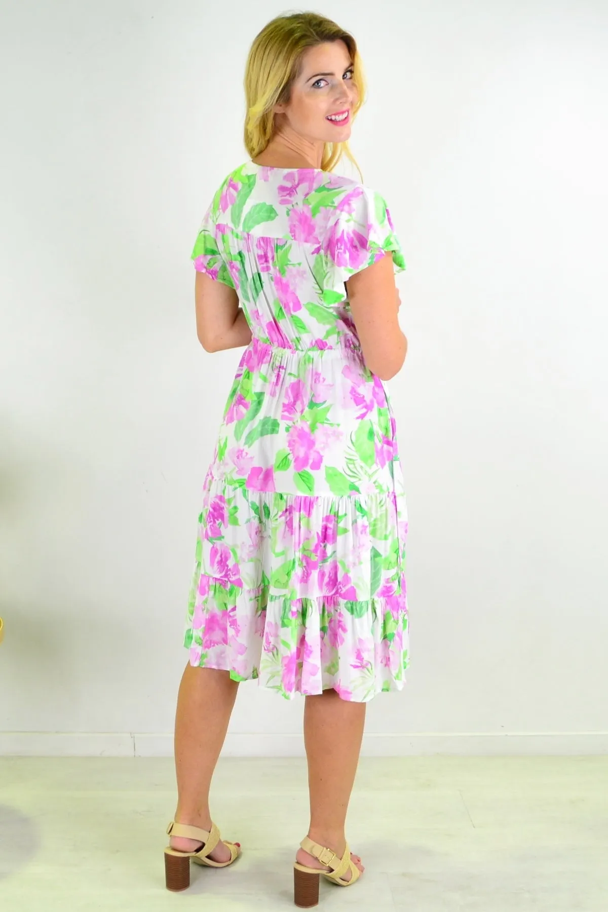 Floral Tiered Tunic Dress